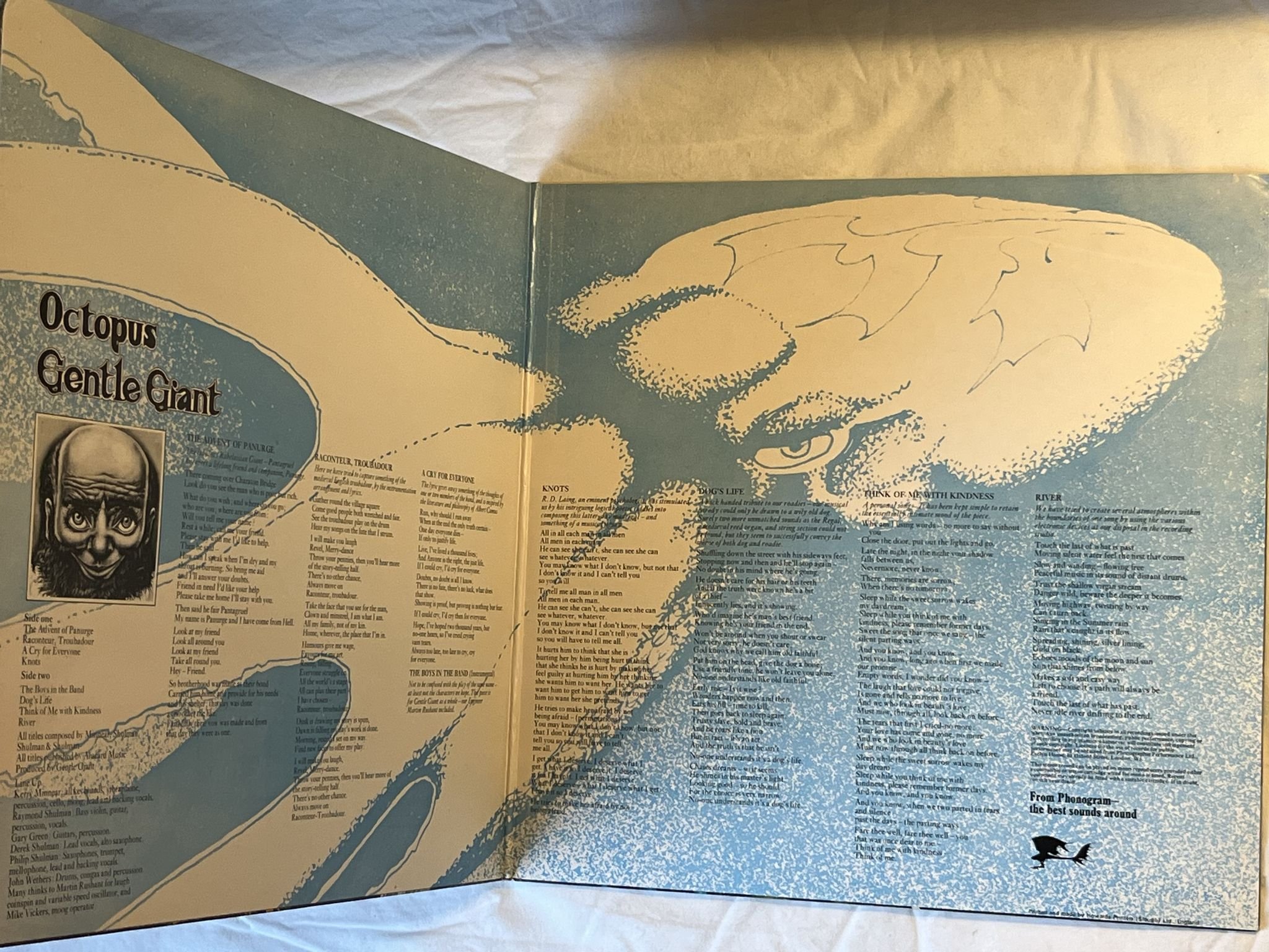 Omslagsbild för skivan GENTLE GIANT octopus LP -72/73 UK VERTIGO spaceship 6360 080 ** PROG **