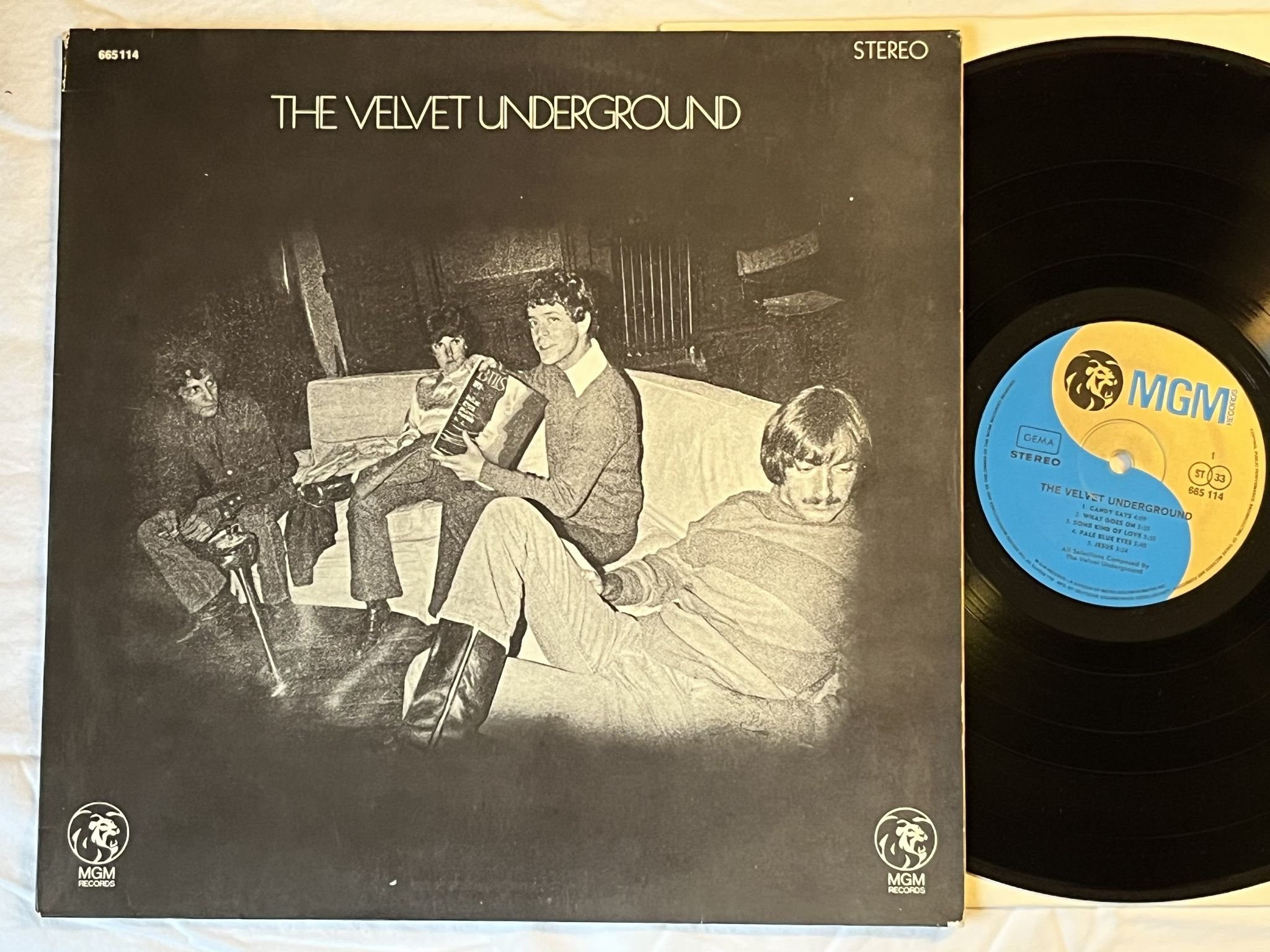 Omslagsbild för skivan THE VELVET UNDERGROUND s/t LP -69 Ger MGM 665 114 *** Rare Art Rock ***