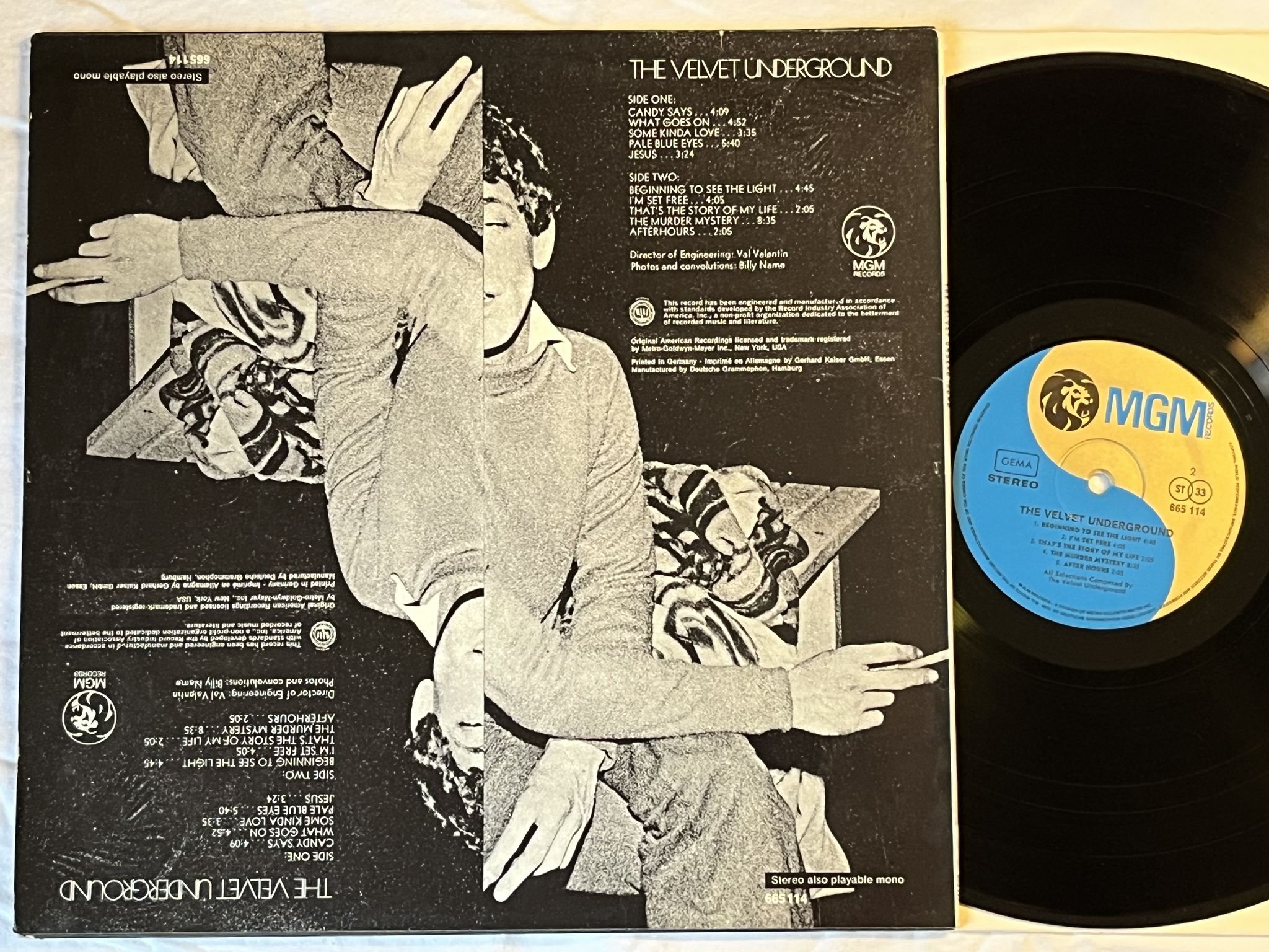 Omslagsbild för skivan THE VELVET UNDERGROUND s/t LP -69 Ger MGM 665 114 *** Rare Art Rock ***