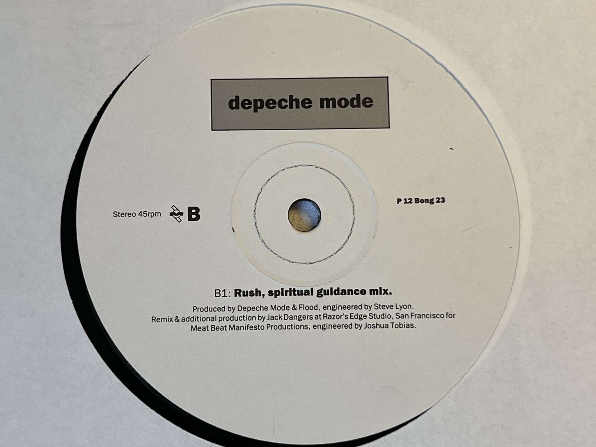 Omslagsbild för skivan DEPECHE MODE Condemnation (Paris Mix) 12" -93 MUTE P12 Bong 23 ** RARE PROMO **