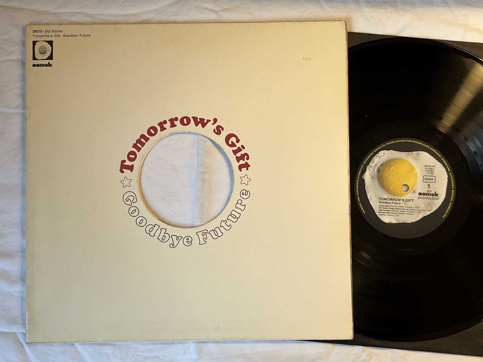 Omslagsbild för skivan TOMORROW'S GIFT goodbye future LP -73 Ger SPIEGELEI 28515-5U *** KRAUTROCK ***