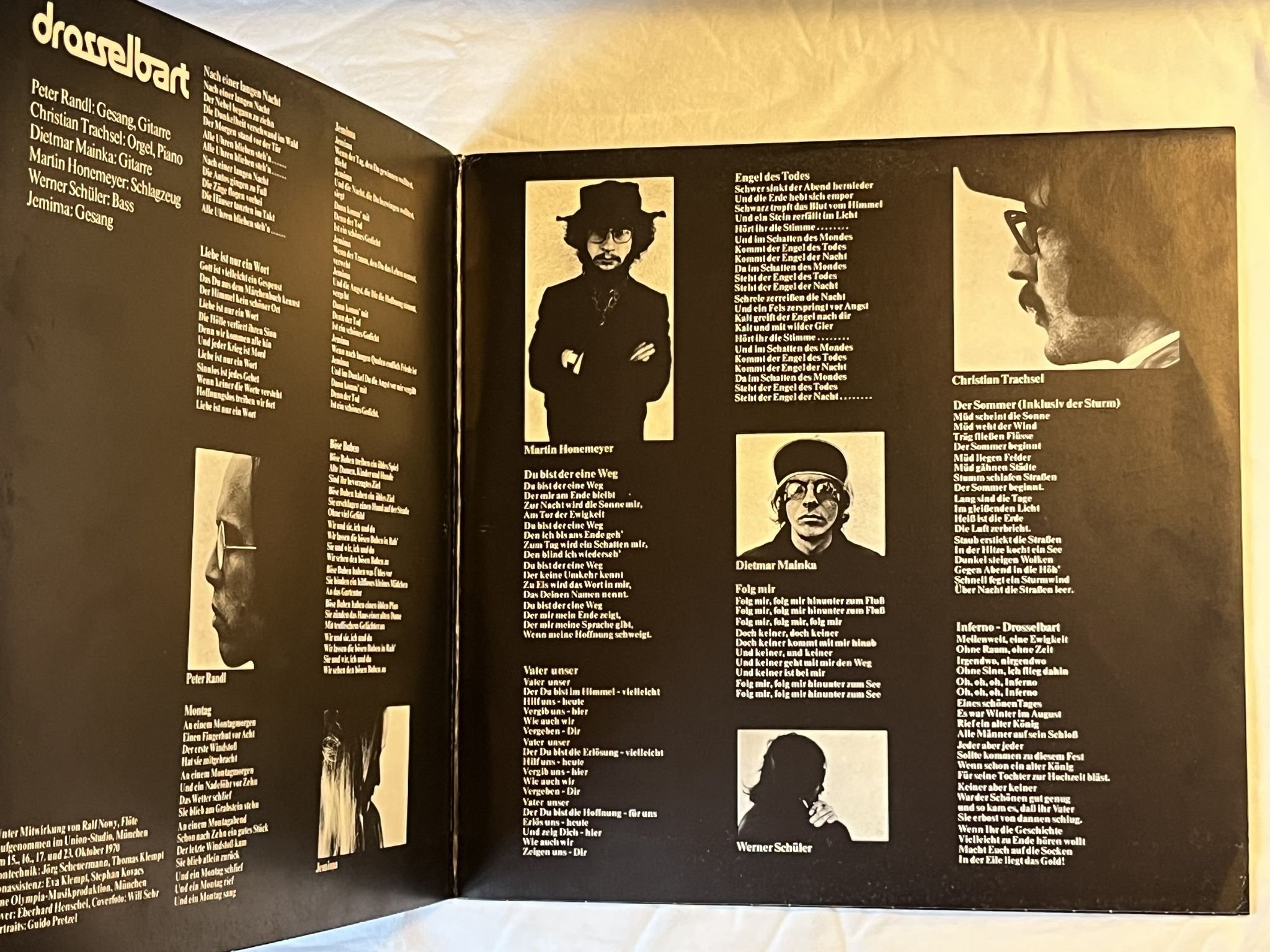 Omslagsbild för skivan DROSSELBART s/t LP -71 Ger POLYDOR 2371 126 *** KRAUTROCK ***