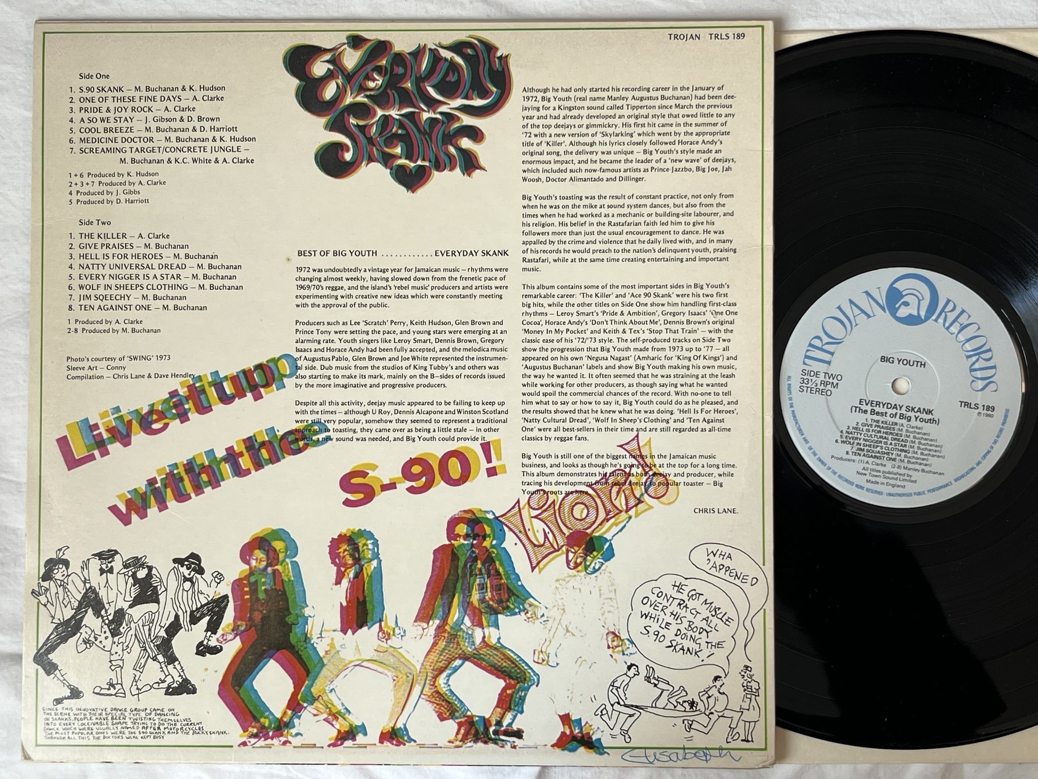 Omslagsbild för skivan BIG YOUTH everyday skank LP -80 UK TROJAN TRLS 189