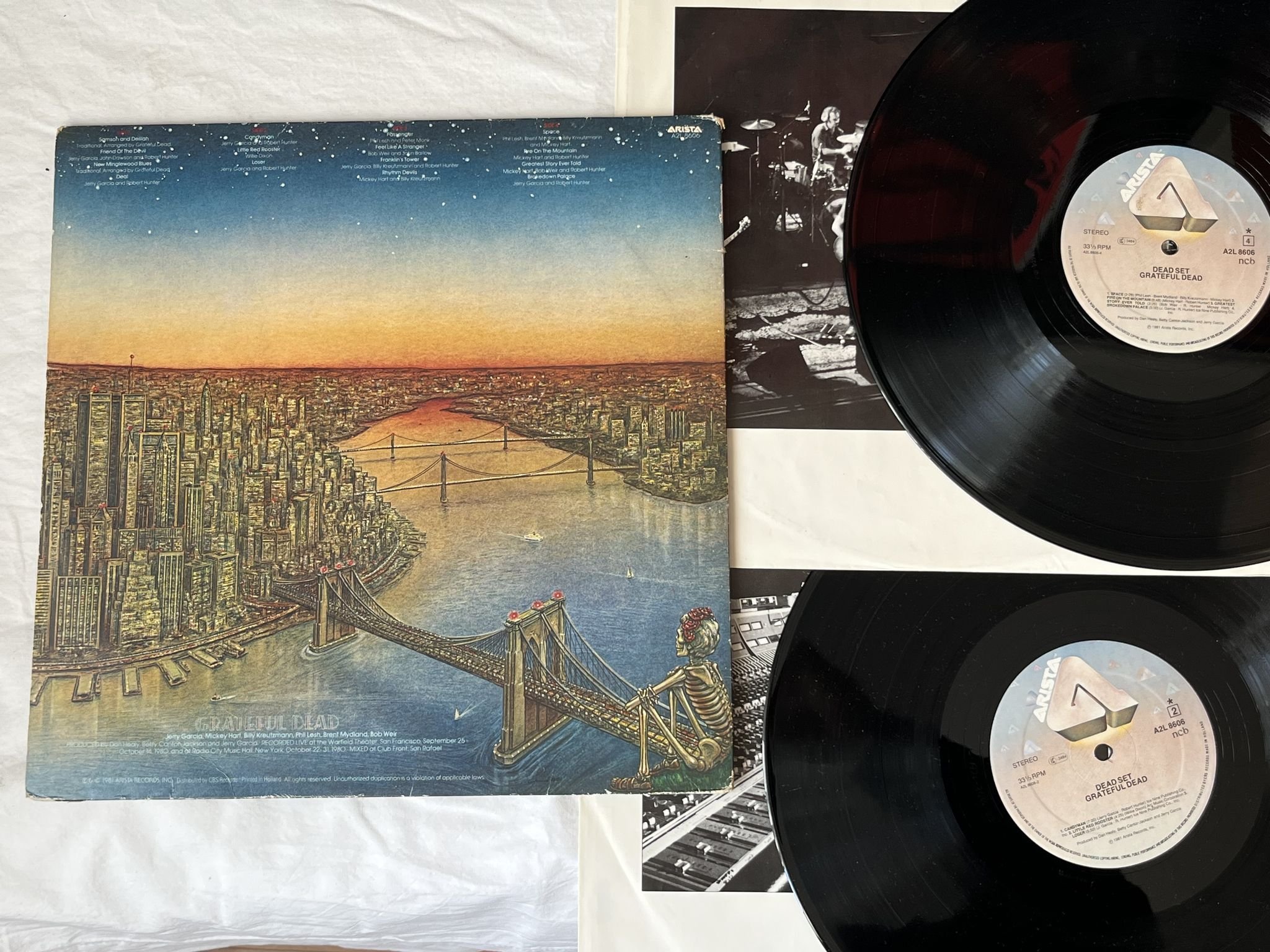 Omslagsbild för skivan GRATEFUL DEAD dead set 2xLP -81 ncb ARISTA A2L 8606