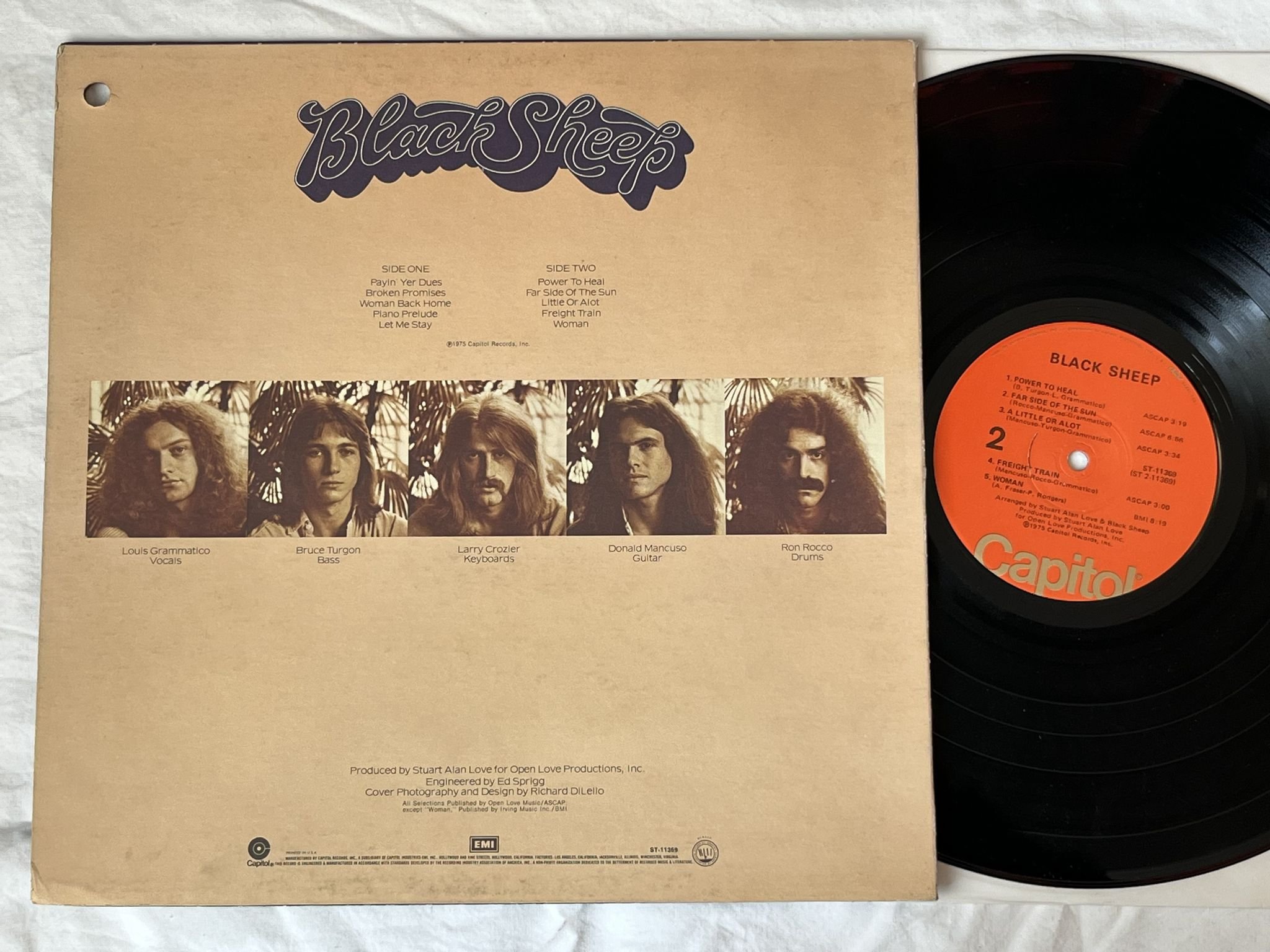 Omslagsbild för skivan BLACK SHEEP s/t LP -75 US CAPITOL ST 11369