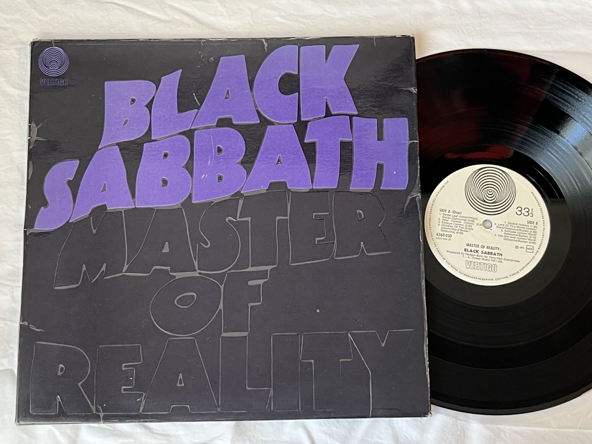 Omslagsbild för skivan BLACK SABBATH master of reality LP -71 ncb VERTIGO 6360050