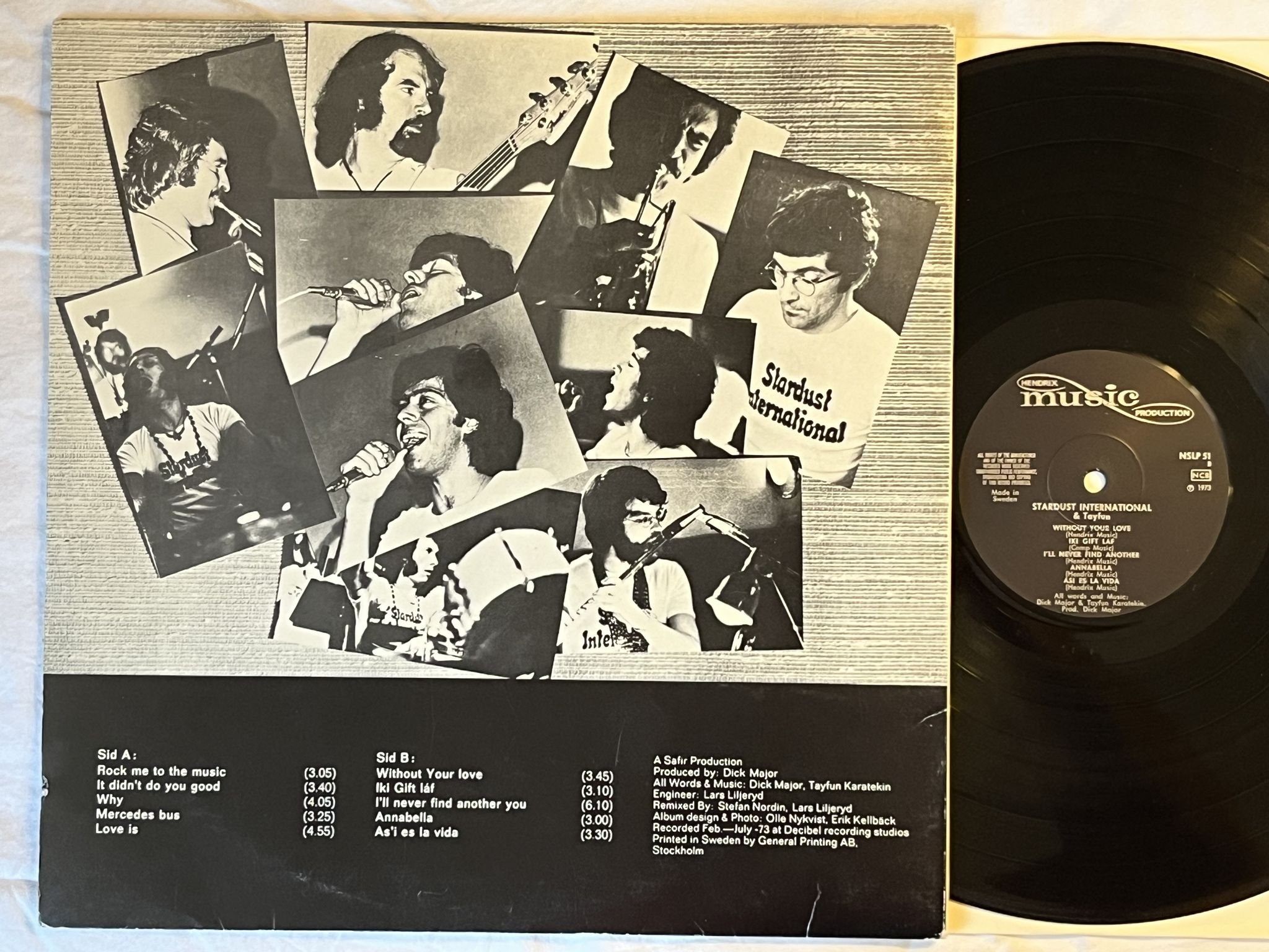 Omslagsbild för skivan STARDUST INTERNATIONAL & TAYFUN s/t LP -73 HENDRIX MUSIC NSLP 51 ** JAZZFUNK **