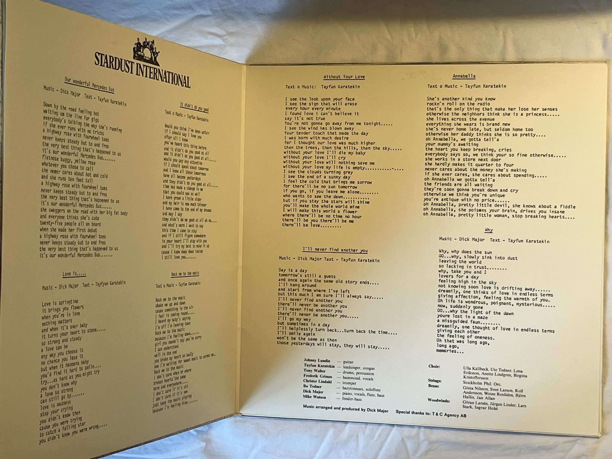 Omslagsbild för skivan STARDUST INTERNATIONAL & TAYFUN s/t LP -73 HENDRIX MUSIC NSLP 51 ** JAZZFUNK **