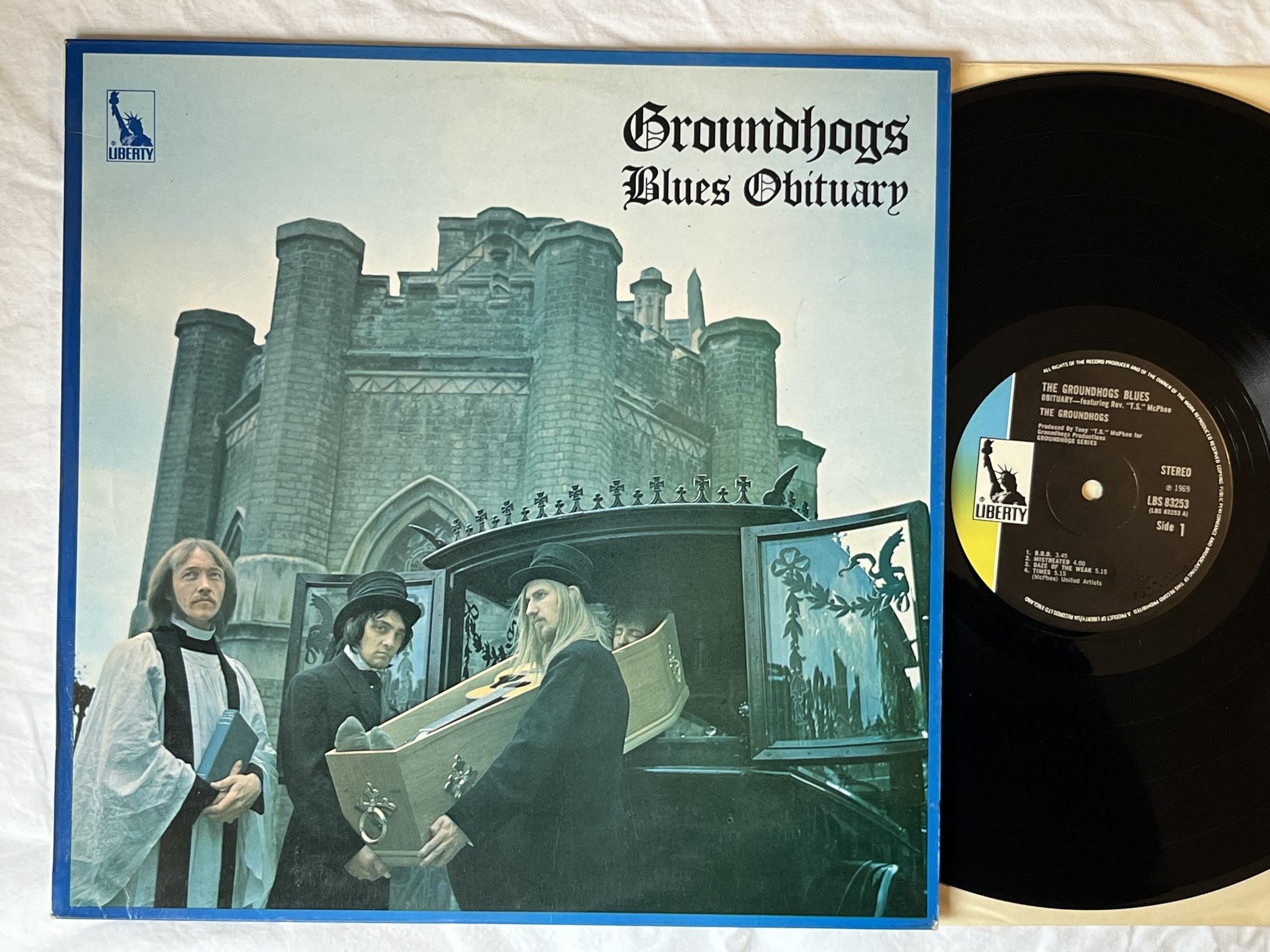 Omslagsbild för skivan GROUNDHOGS Blues Obituary LP -69/70 UK LIBERTY LBS 83253
