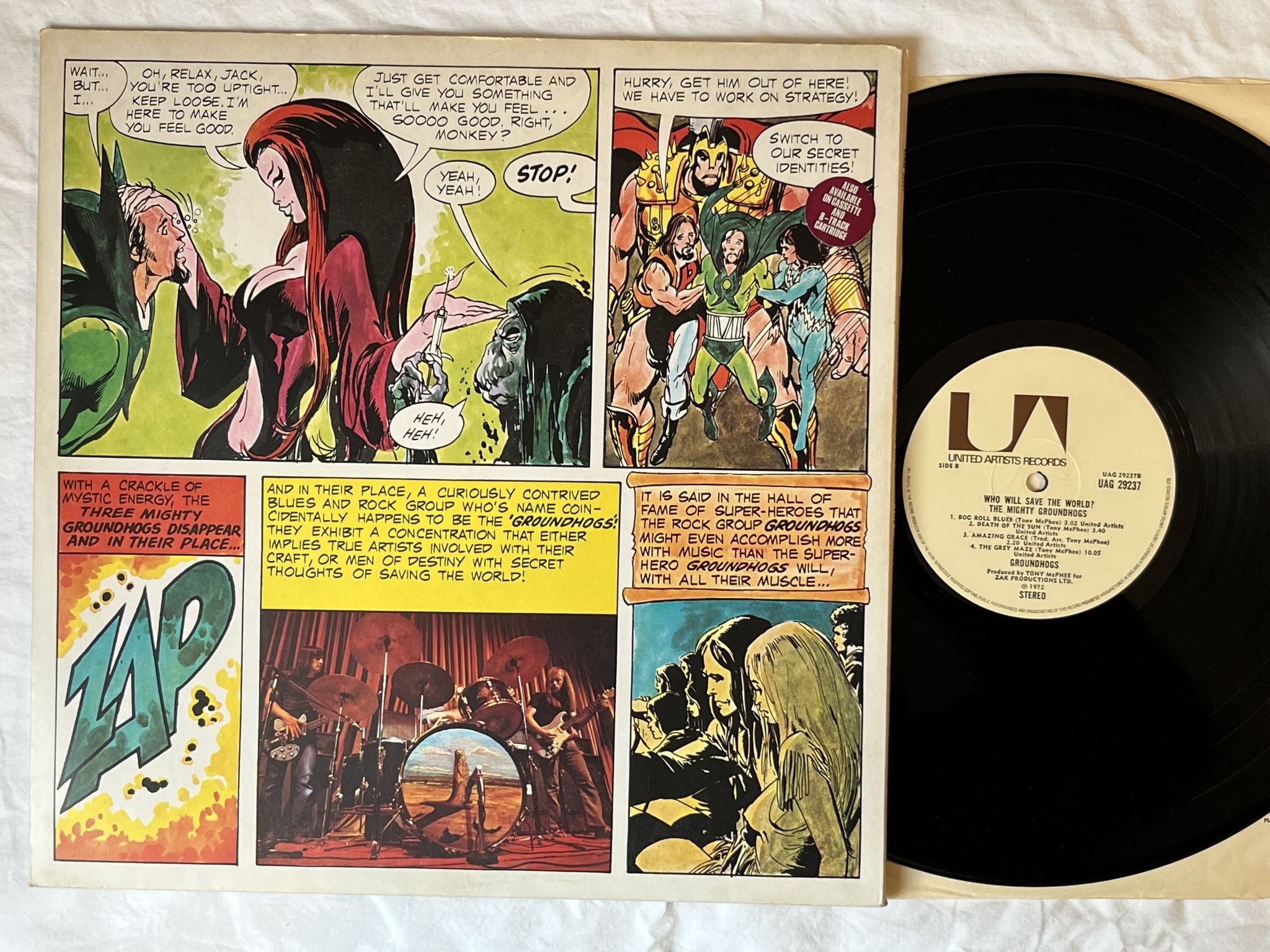Omslagsbild för skivan GROUNDHOGS who will save the world? LP -72 UK UNITED ARTISTS UAG 29237