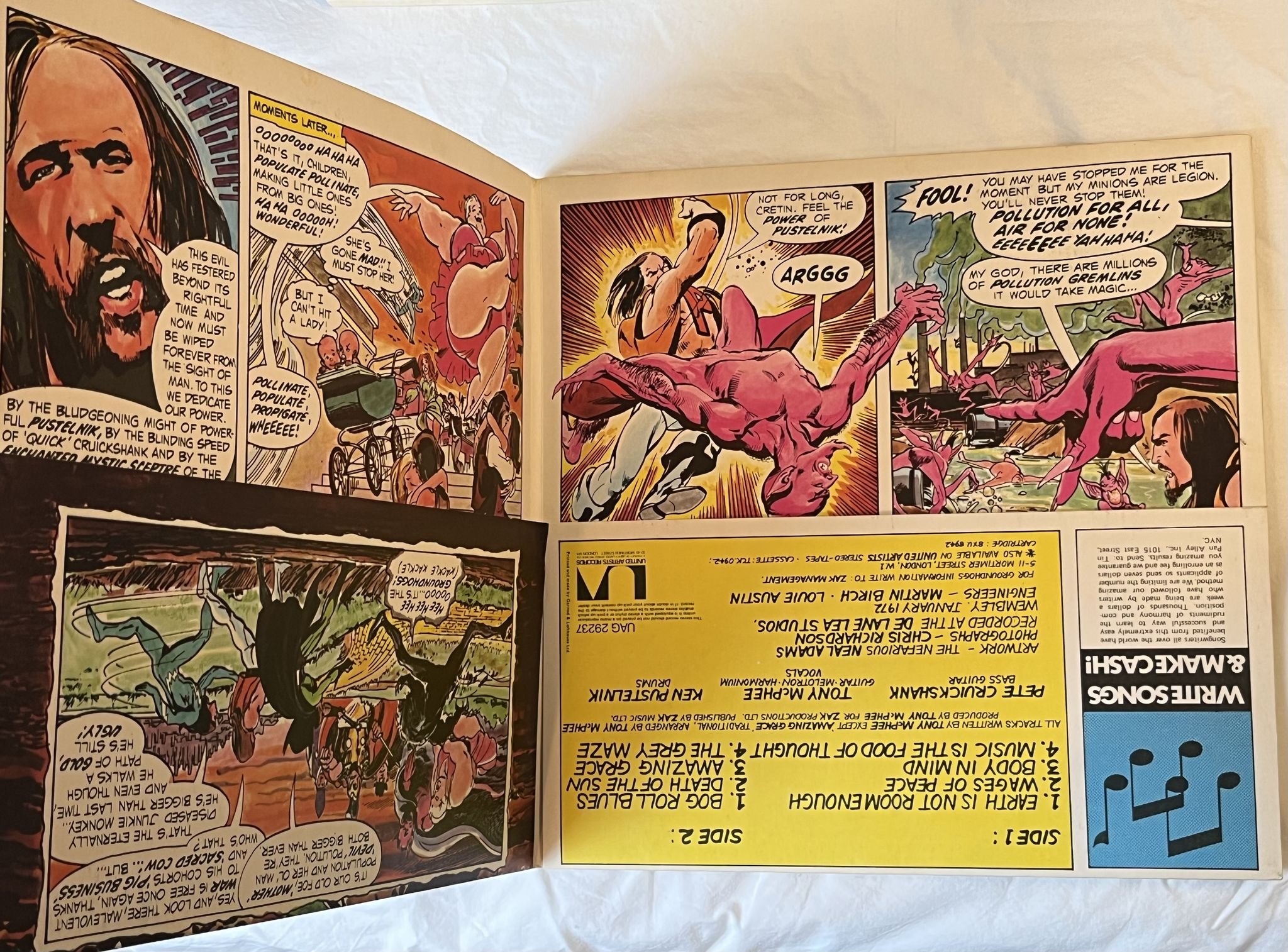 Omslagsbild för skivan GROUNDHOGS who will save the world? LP -72 UK UNITED ARTISTS UAG 29237