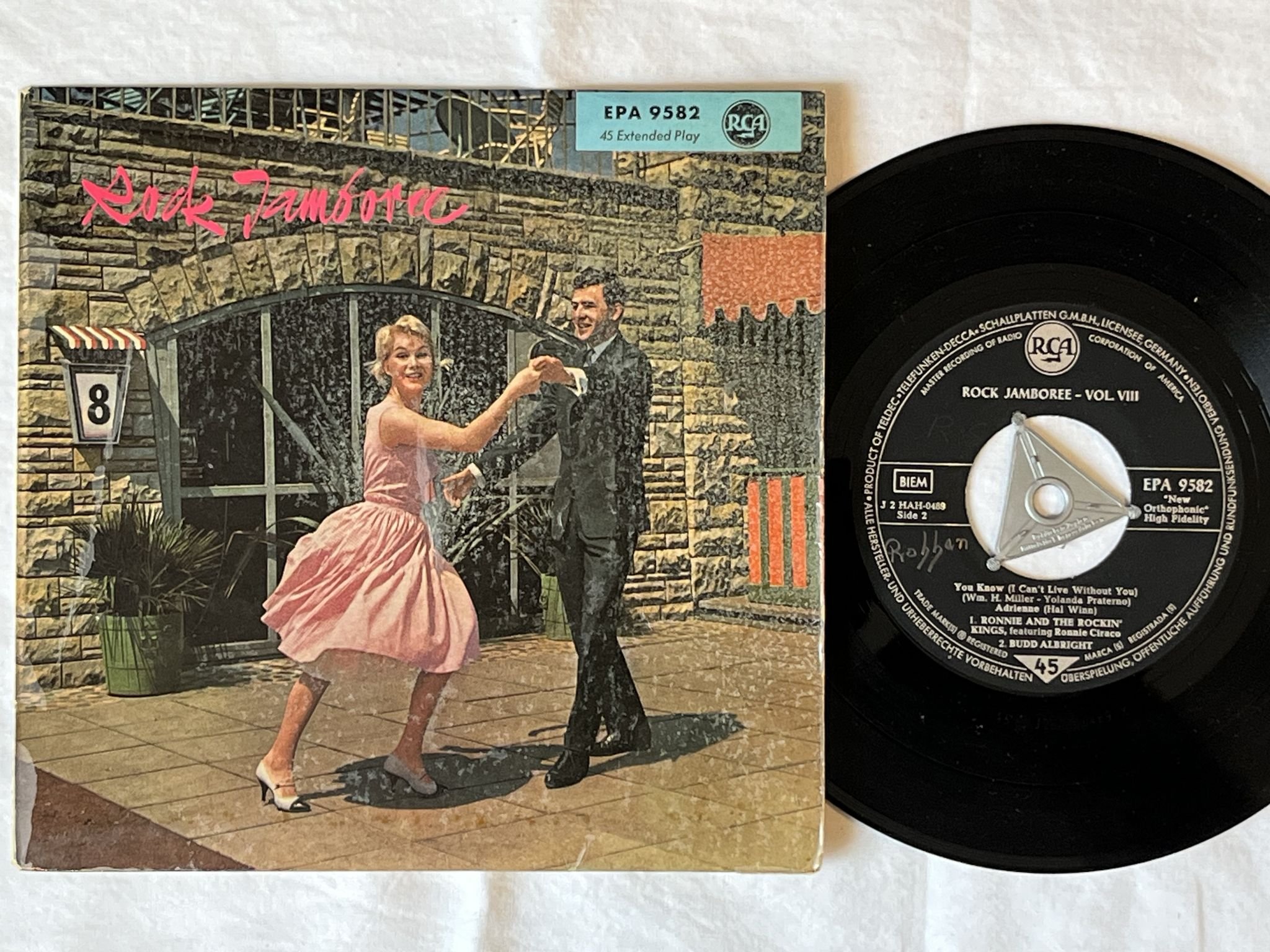 Omslagsbild för skivan V/A rock jamboree vol VIII 7"ep -58 Ger RCA EPA 9582 *** RARE ROCK N ROLL ***
