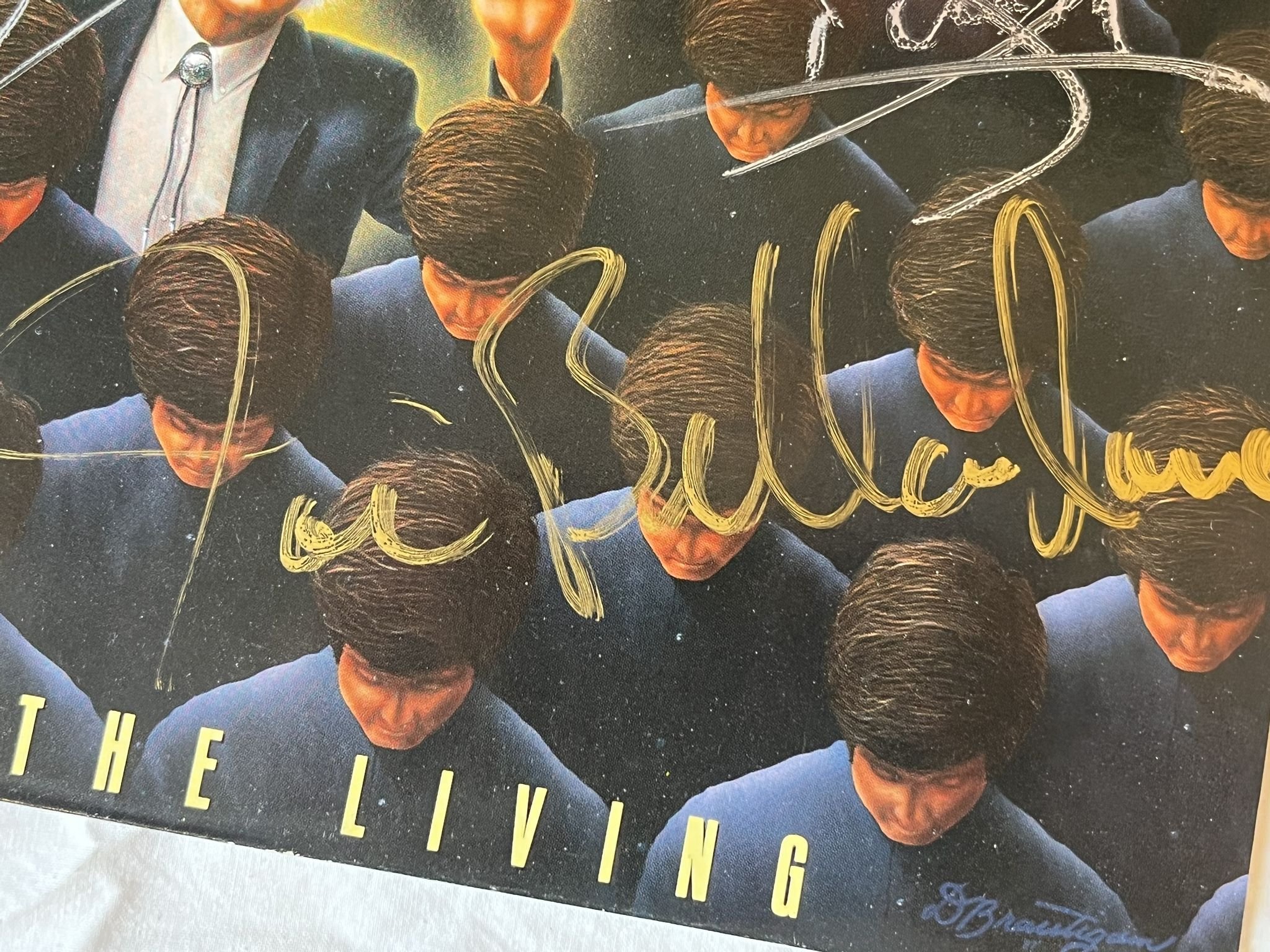 Omslagsbild för skivan ANTHRAX among the living LP -87 ISLAND 208 210 *** FULLY SIGNED ***