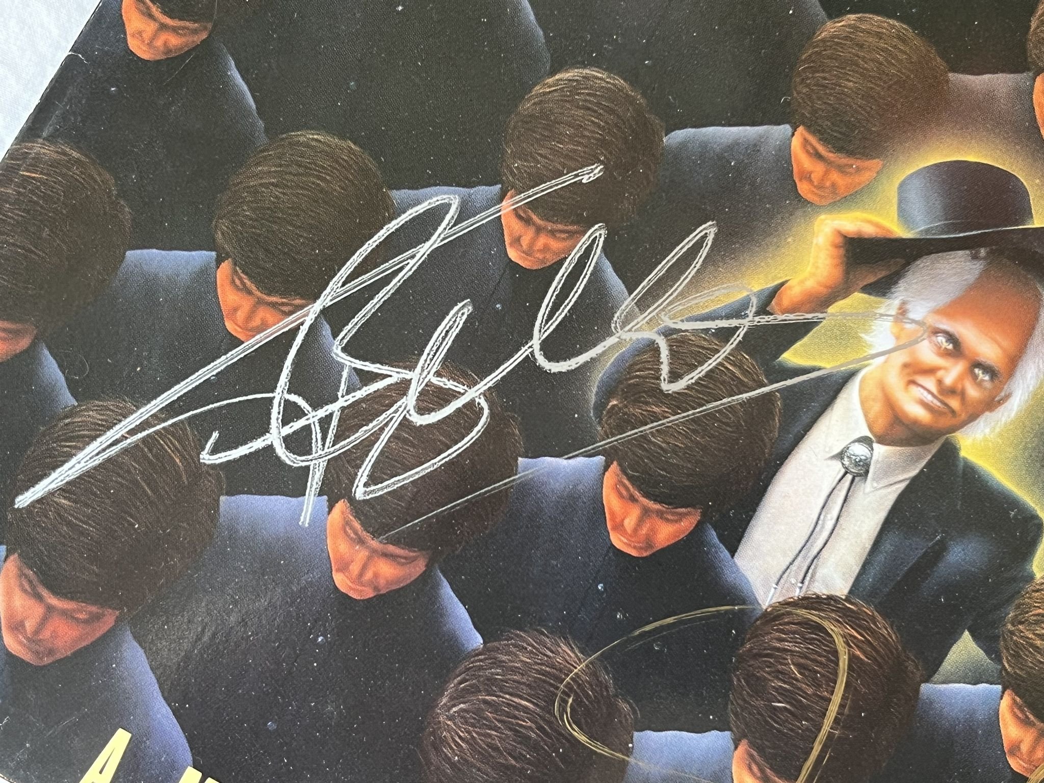 Omslagsbild för skivan ANTHRAX among the living LP -87 ISLAND 208 210 *** FULLY SIGNED ***