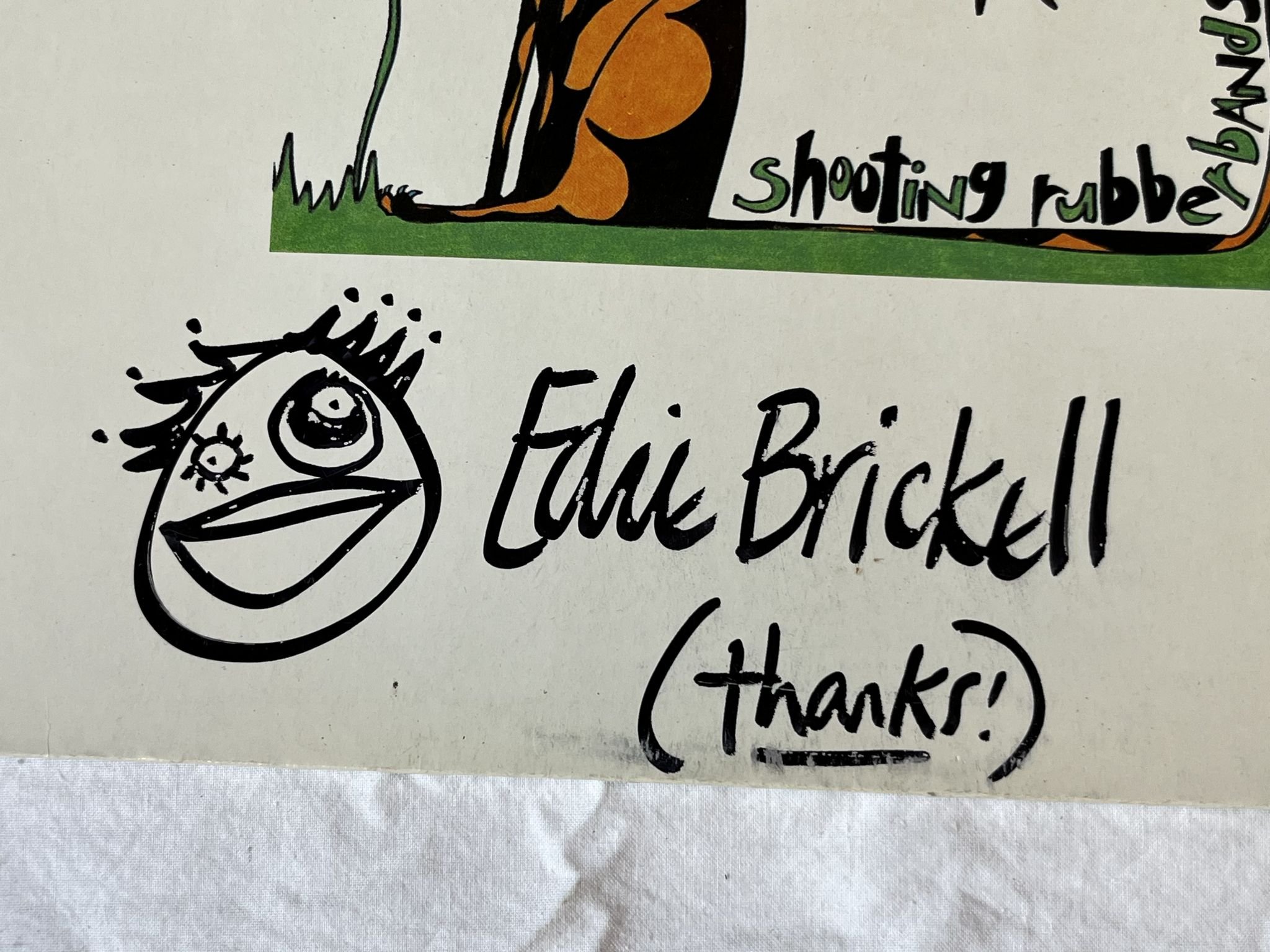 Omslagsbild för skivan EDIE BRICKELL & NEW BOHEMIANS LP -88 GEFFEN GEF 24192 ** POP ART - SIGNED **