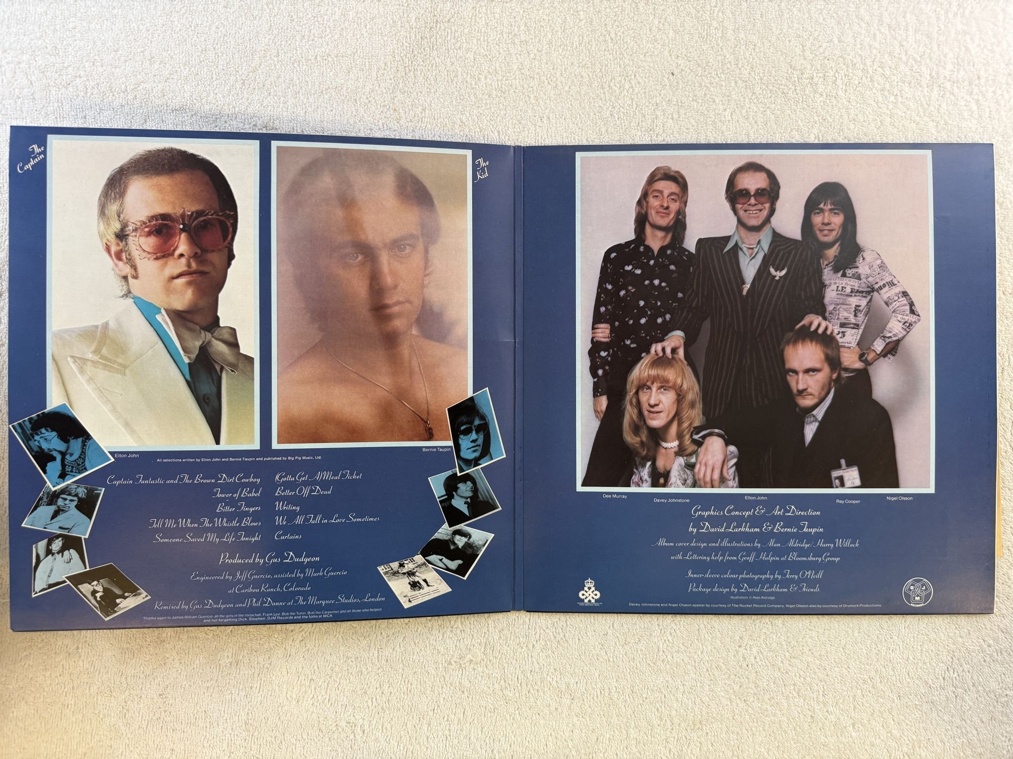 Omslagsbild för skivan ELTON JOHN captain fantastic LP -75 UK DJM DJLPX 1