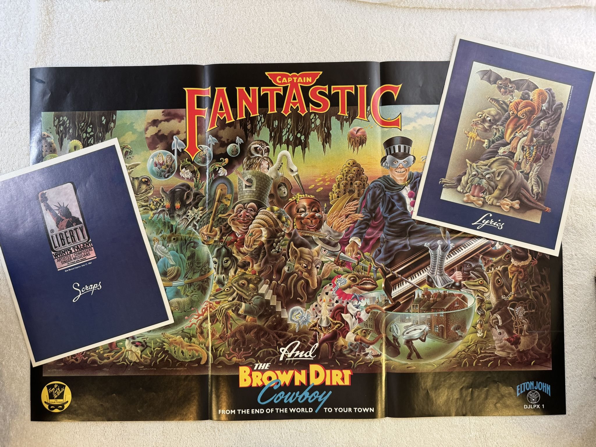 Omslagsbild för skivan ELTON JOHN captain fantastic LP -75 UK DJM DJLPX 1