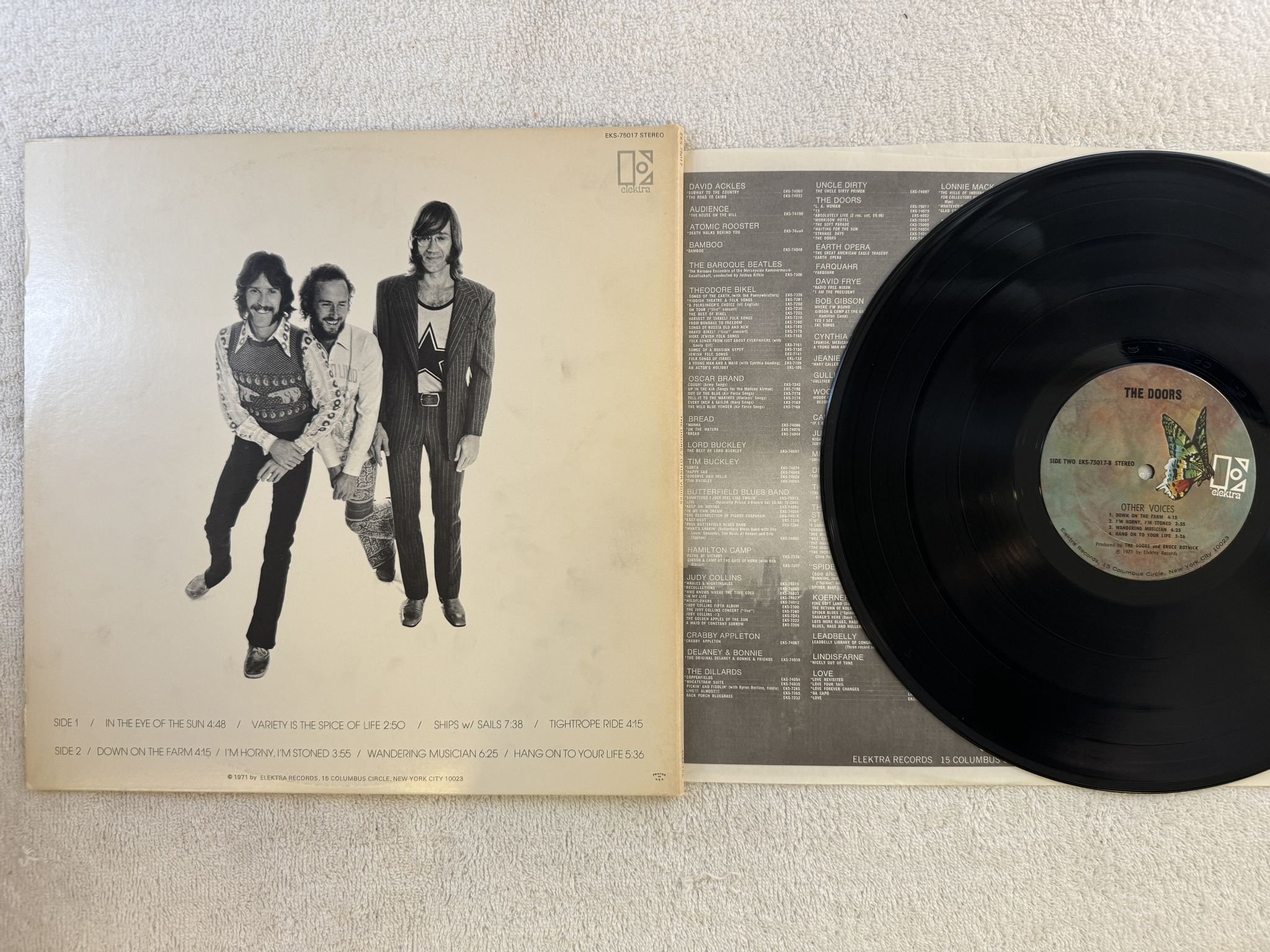 Omslagsbild för skivan THE DOORS other voices LP -71 US ELEKTRA EKS 75017
