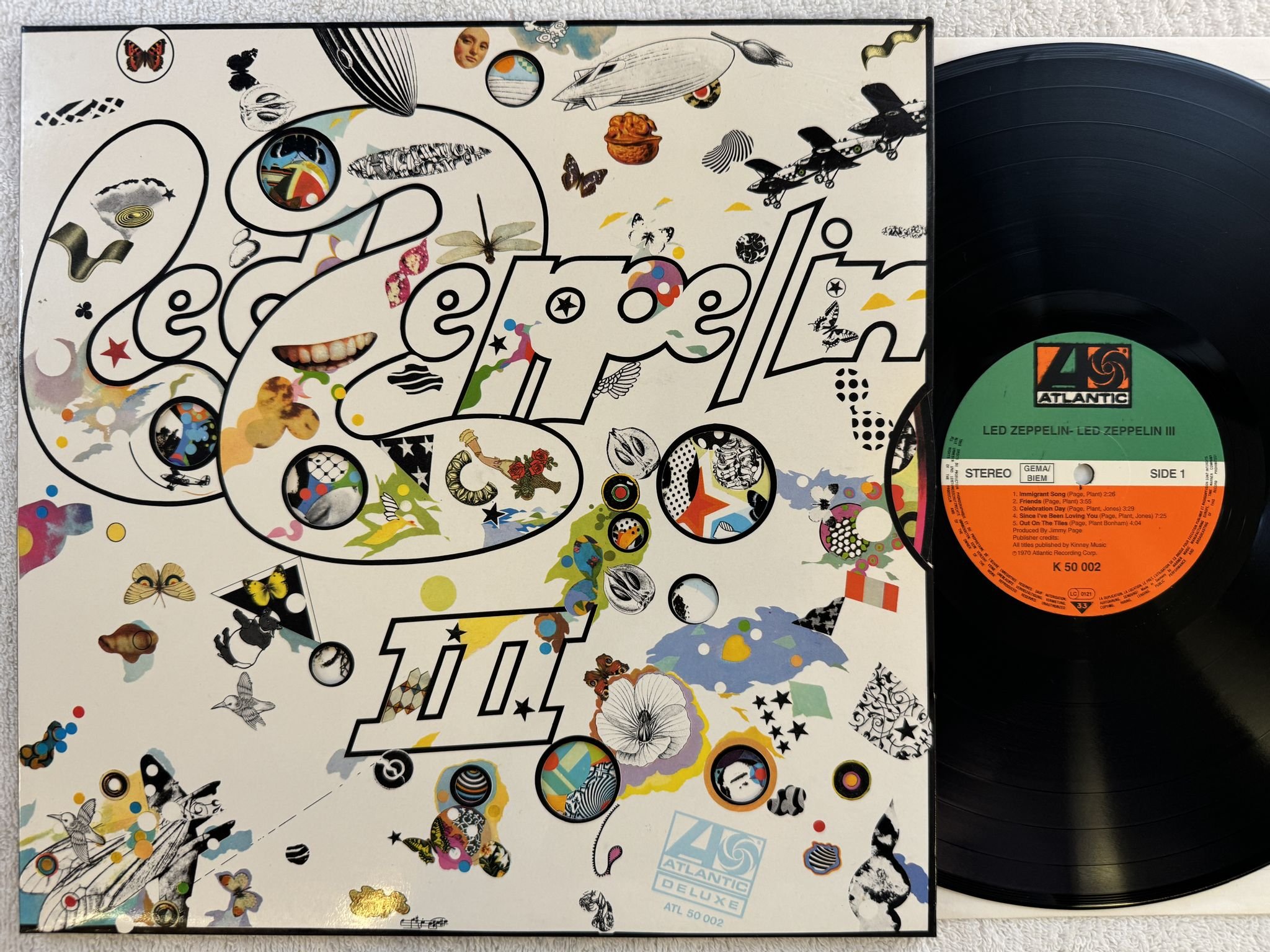 Omslagsbild för skivan LED ZEPPELIN III LP re Ger ATLANTIC K 50 002 *** CLASSIC ***