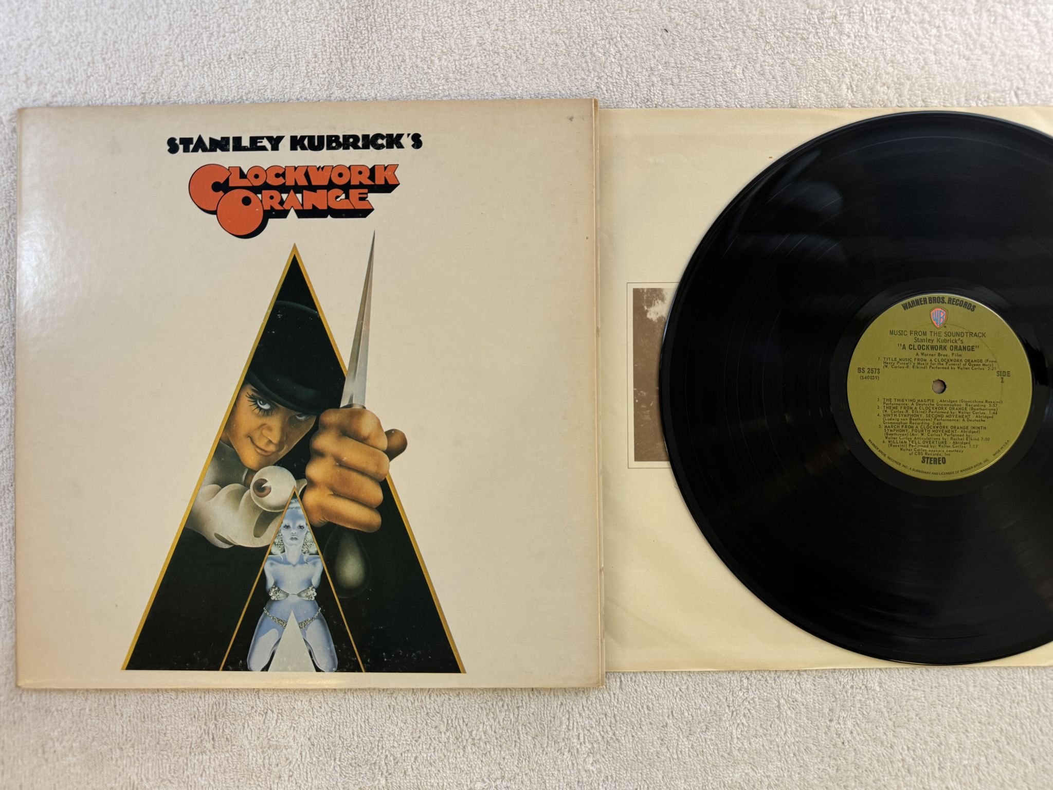 Omslagsbild för skivan A CLOCKWORK ORANGE LP US WARNER BROS BS 2573