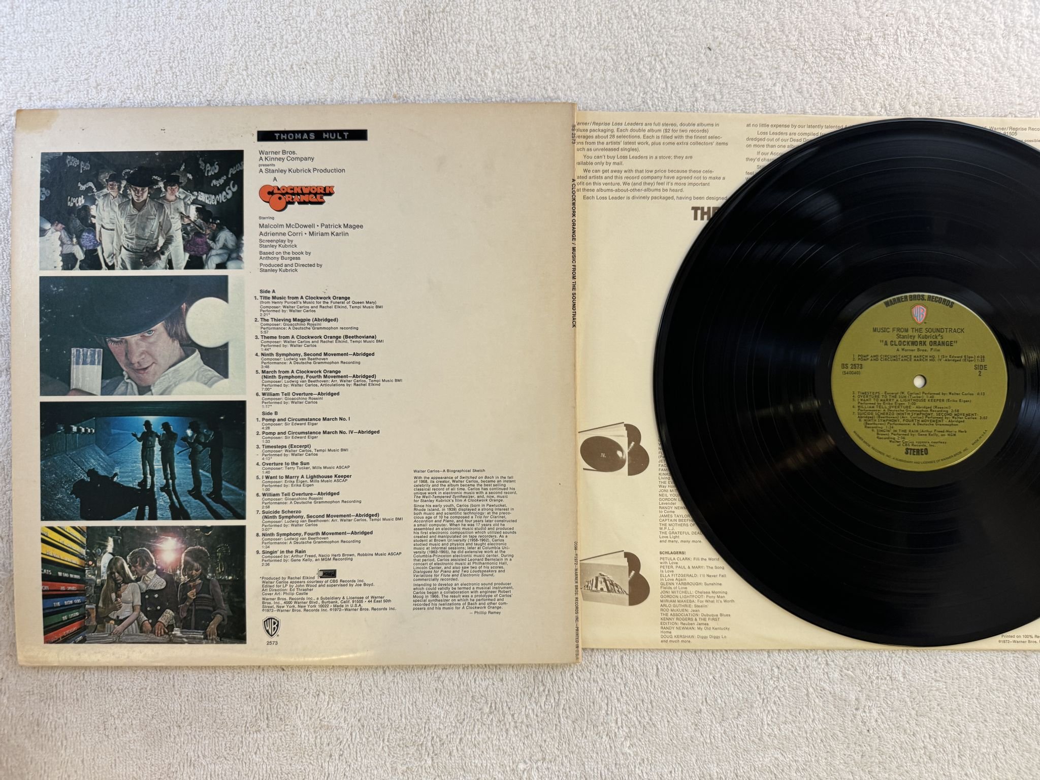 Omslagsbild för skivan A CLOCKWORK ORANGE LP US WARNER BROS BS 2573