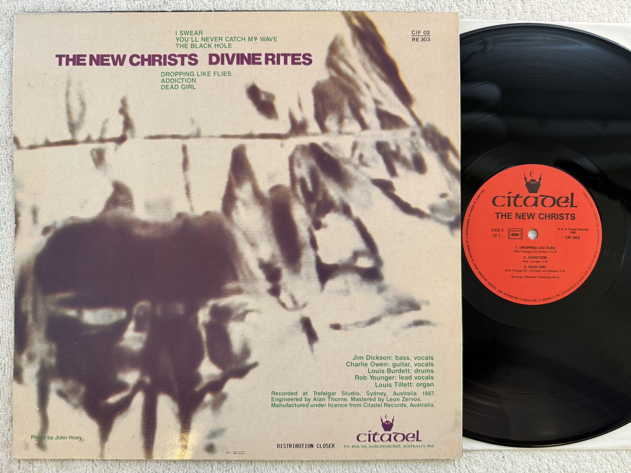 Omslagsbild för skivan THE NEW CHRISTS Divine Rites LP -88 Fra CITADEL CIF 002
