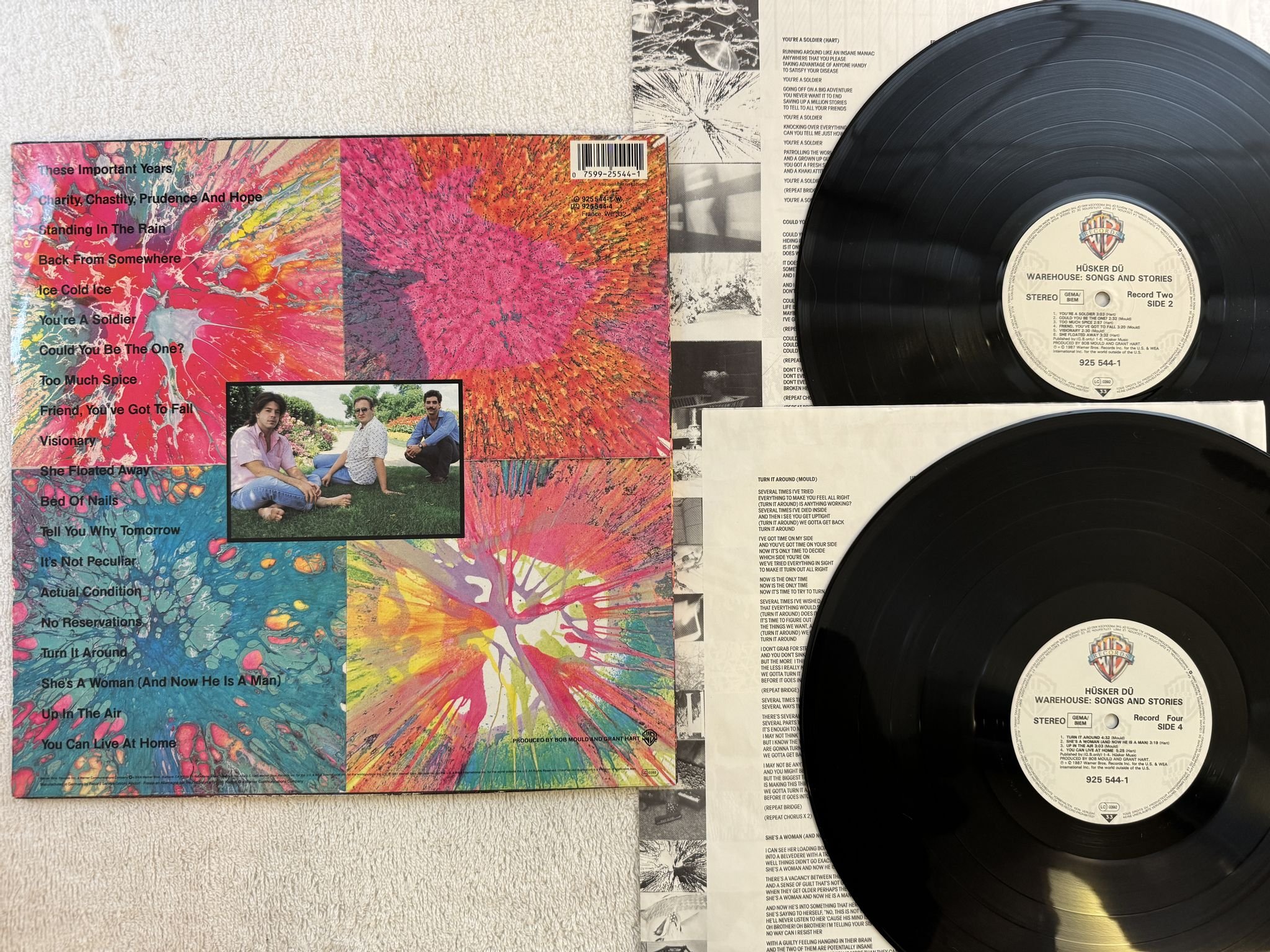 Omslagsbild för skivan HÜSKER DÜ warehouse: songs and stories 2xLP -87 WARNER 925 544-1