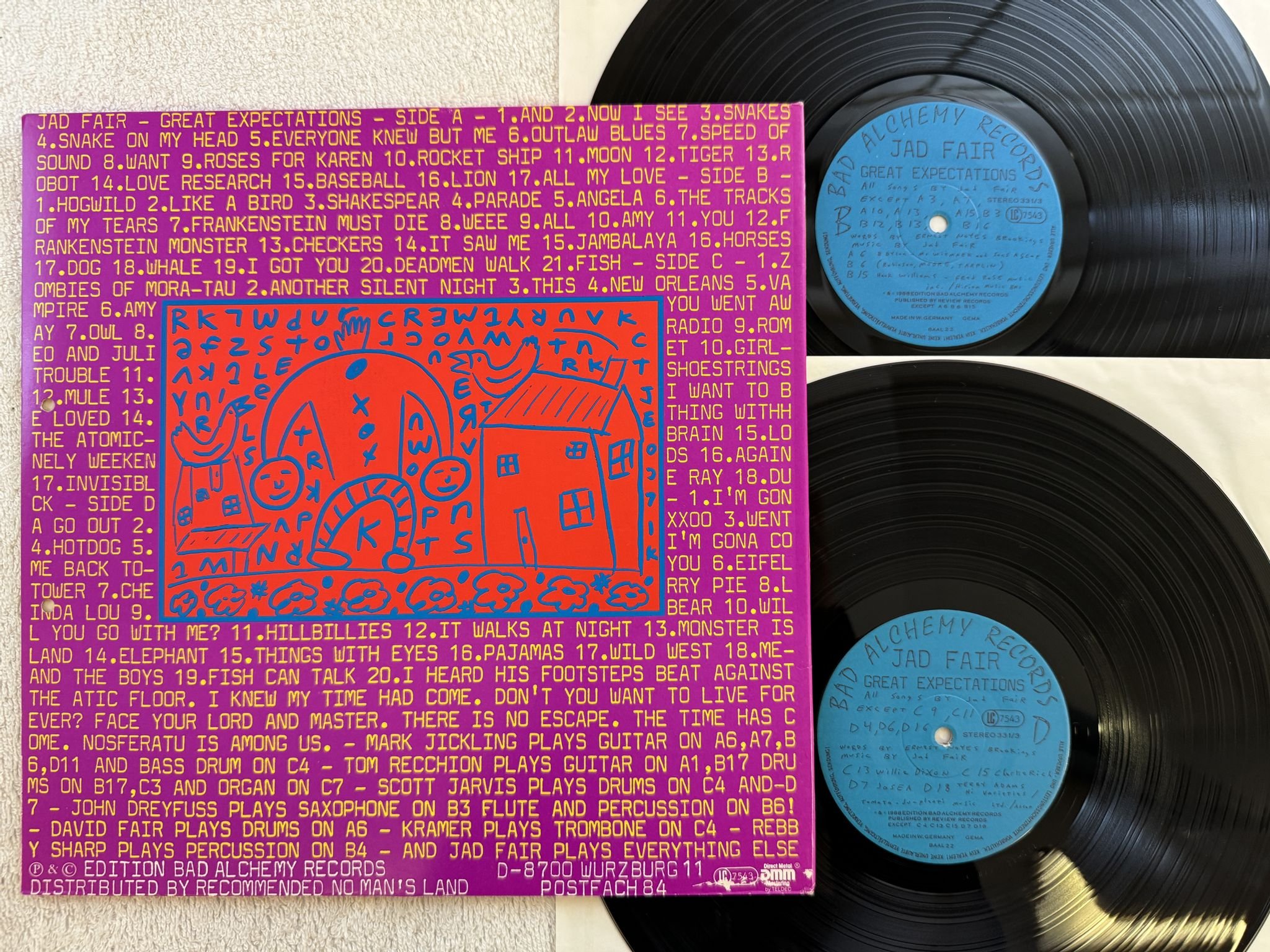Omslagsbild för skivan JAD FAIR Great Expectations 2xLP -89 Ger BAD ALCHEMY BAAL 22
