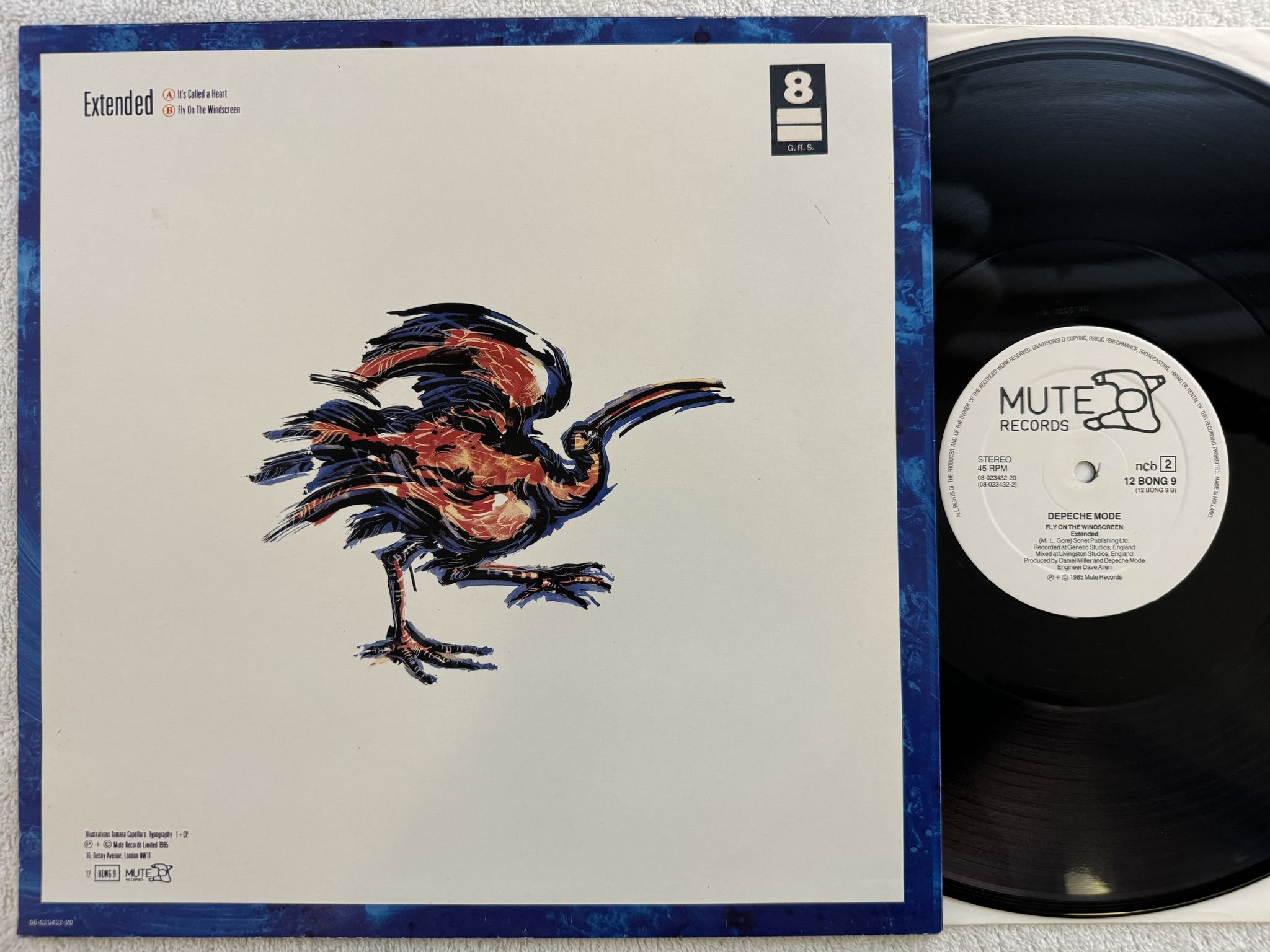 Omslagsbild för skivan DEPECHE MODE it's called a heart 12" -85 ncb MUTE 12 BONG 9