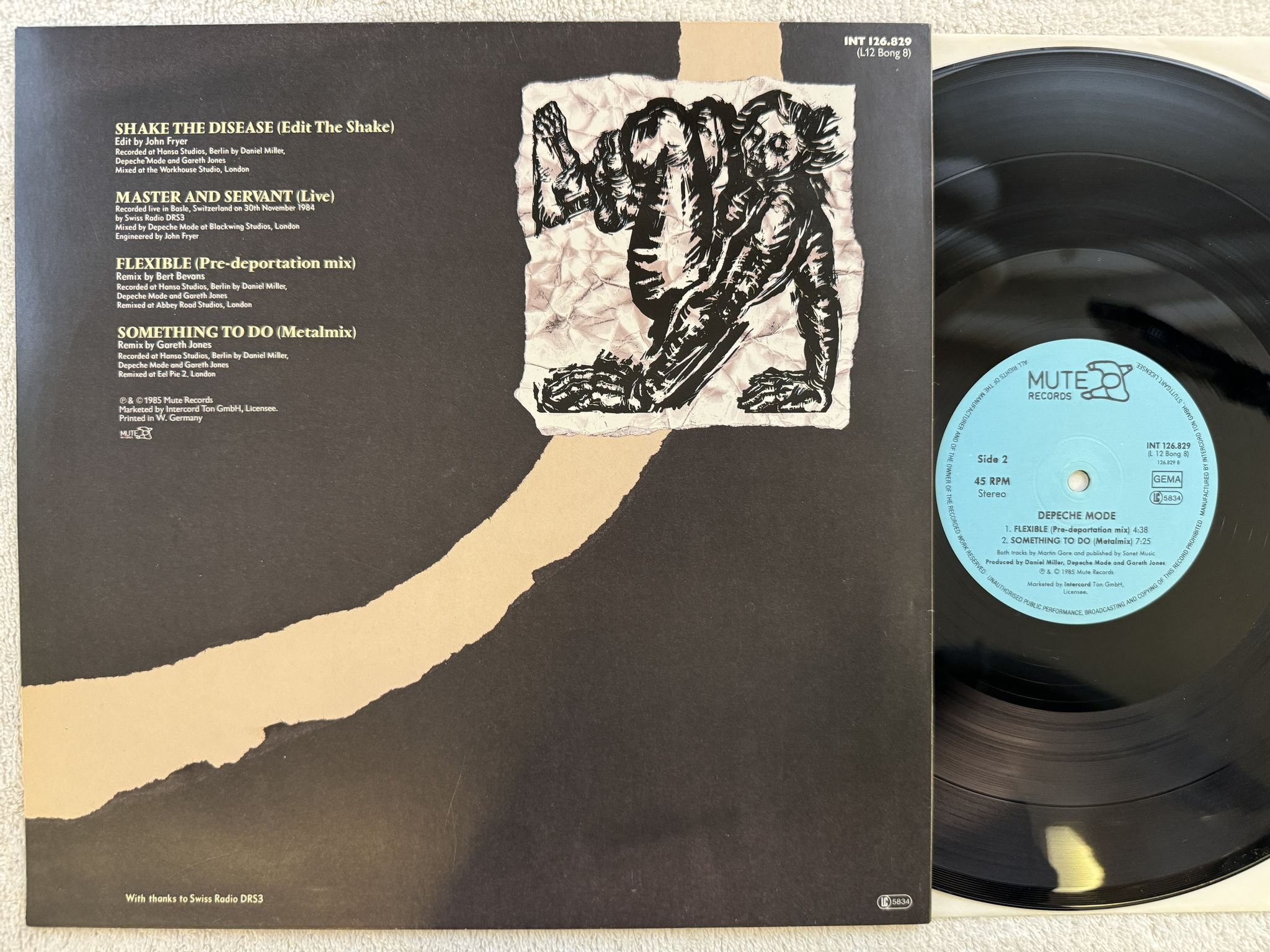 Omslagsbild för skivan DEPECHE MODE shake the disease 12" -85 MUTE INT 126829