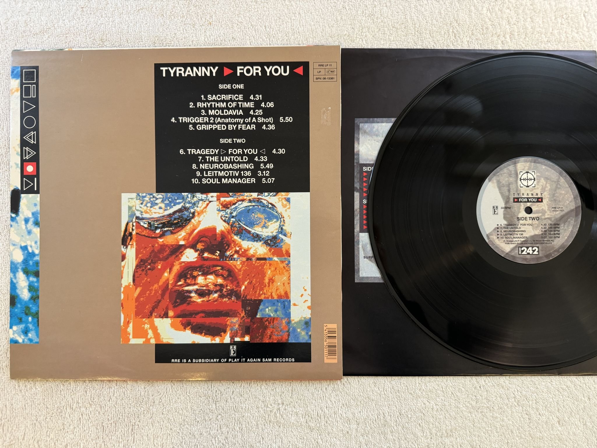Omslagsbild för skivan FRONT 242 Tyranny >For You< LP -91 ncb RED RHINO RRE LP 11