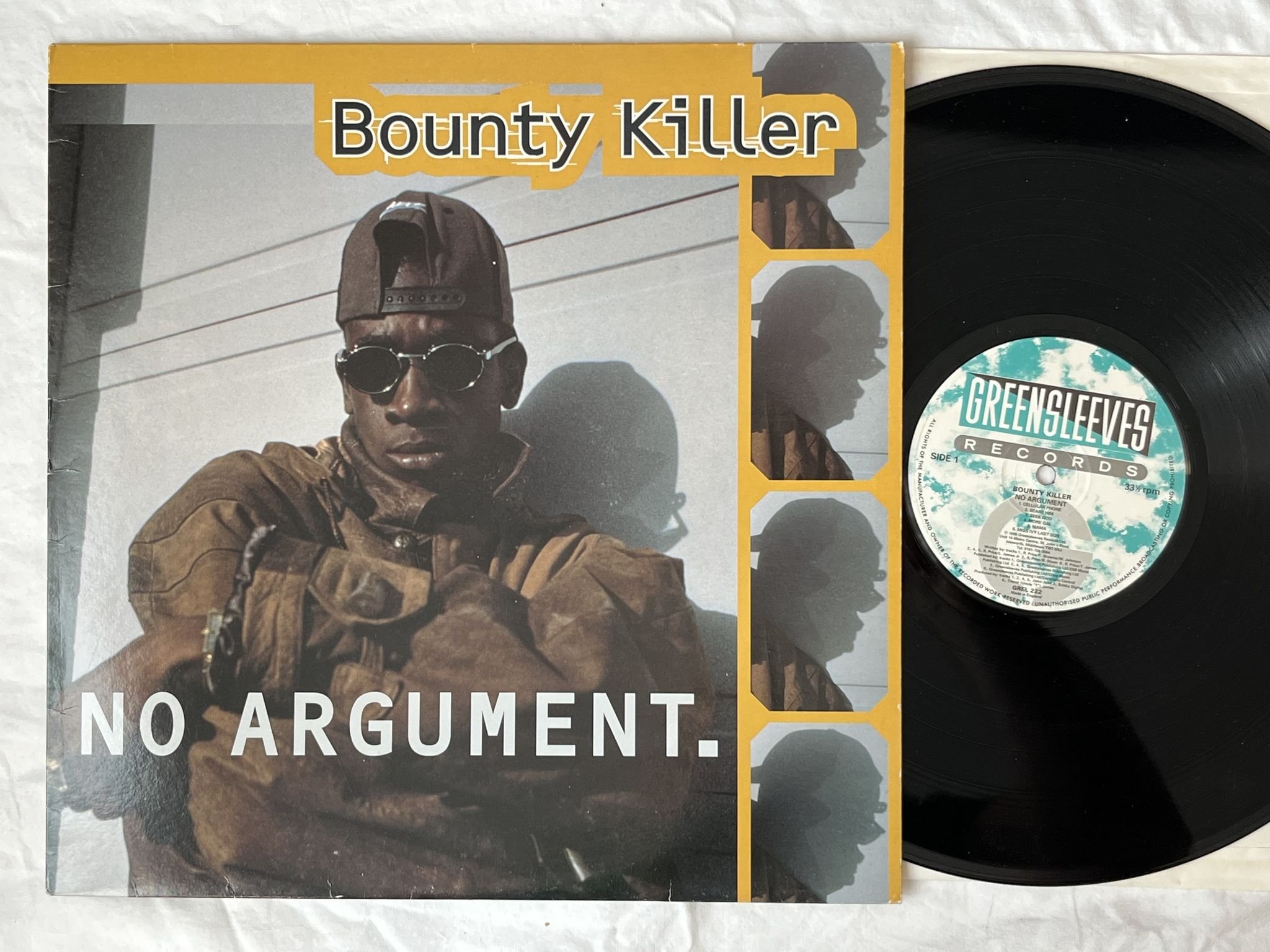 Omslagsbild för skivan BOUNTY KILLER no argument LP -95 UK GREENSLEEVES GREL 222