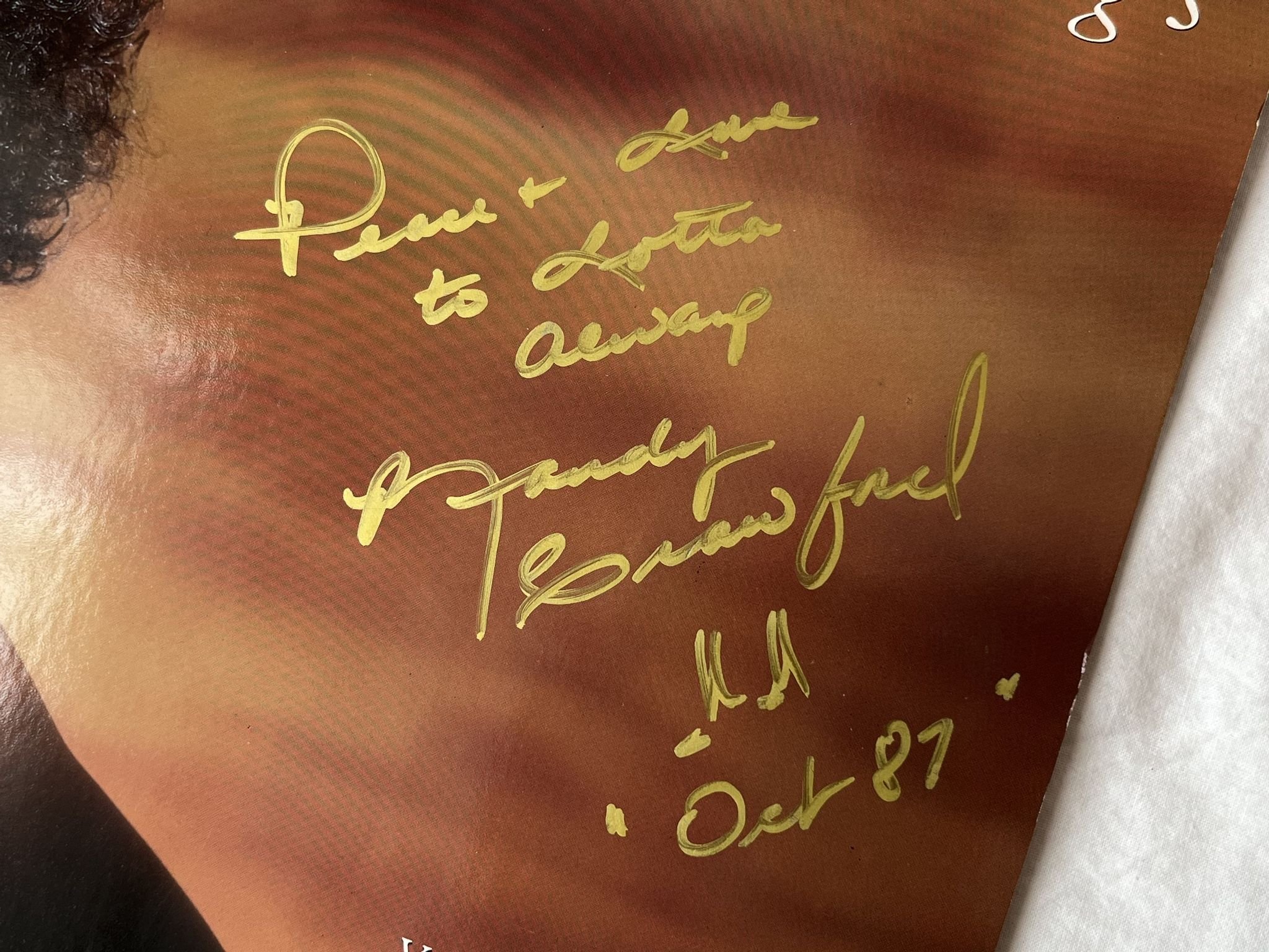 Omslagsbild för skivan RANDY CRAWFORD the love songs LP -87 Ger WARNER BROS 241206-1 ** SIGNED **