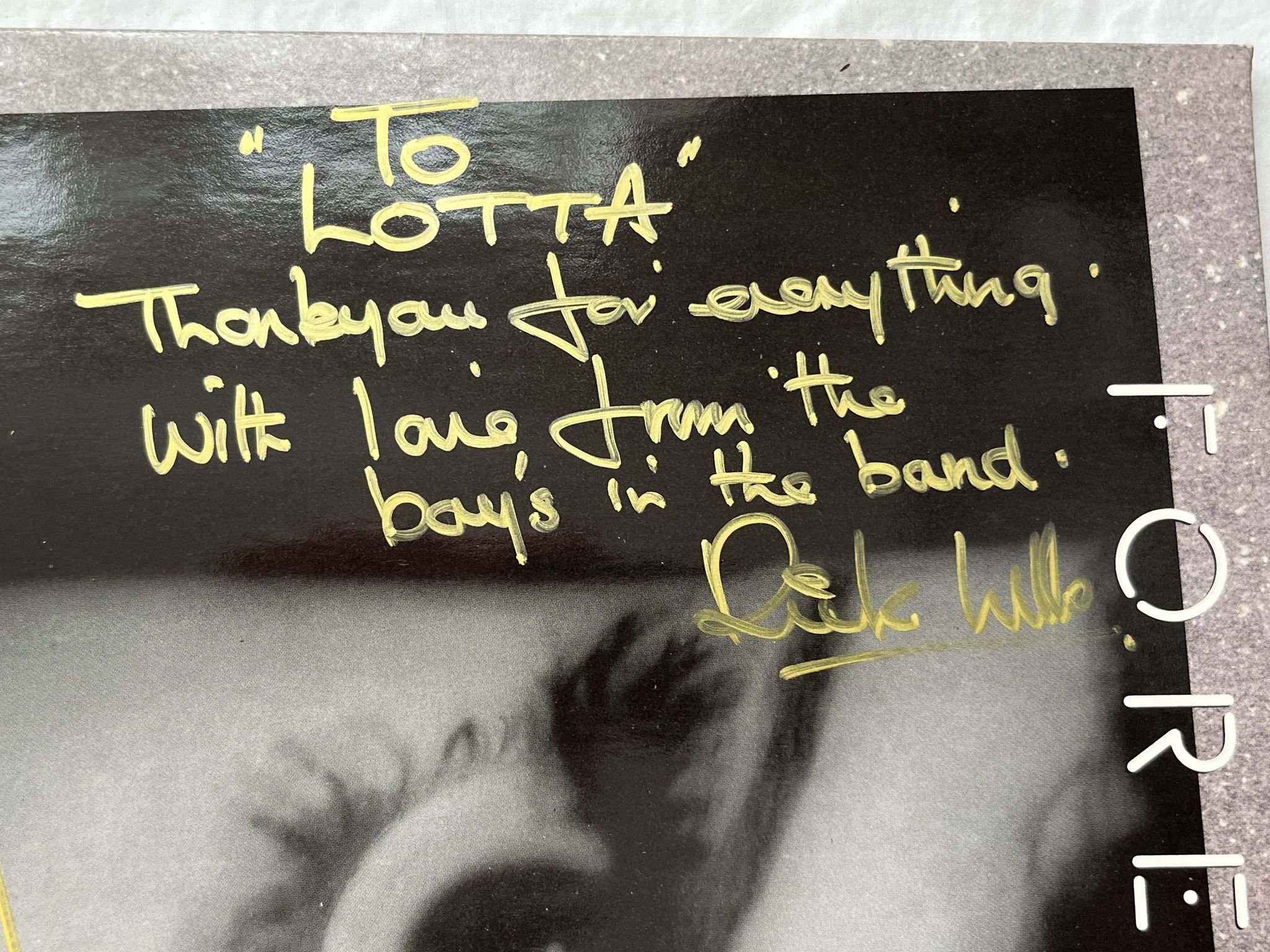 Omslagsbild för skivan FOREIGNER inside information LP -87 Ger ATLANTIC 781808-1 ** SIGNED **