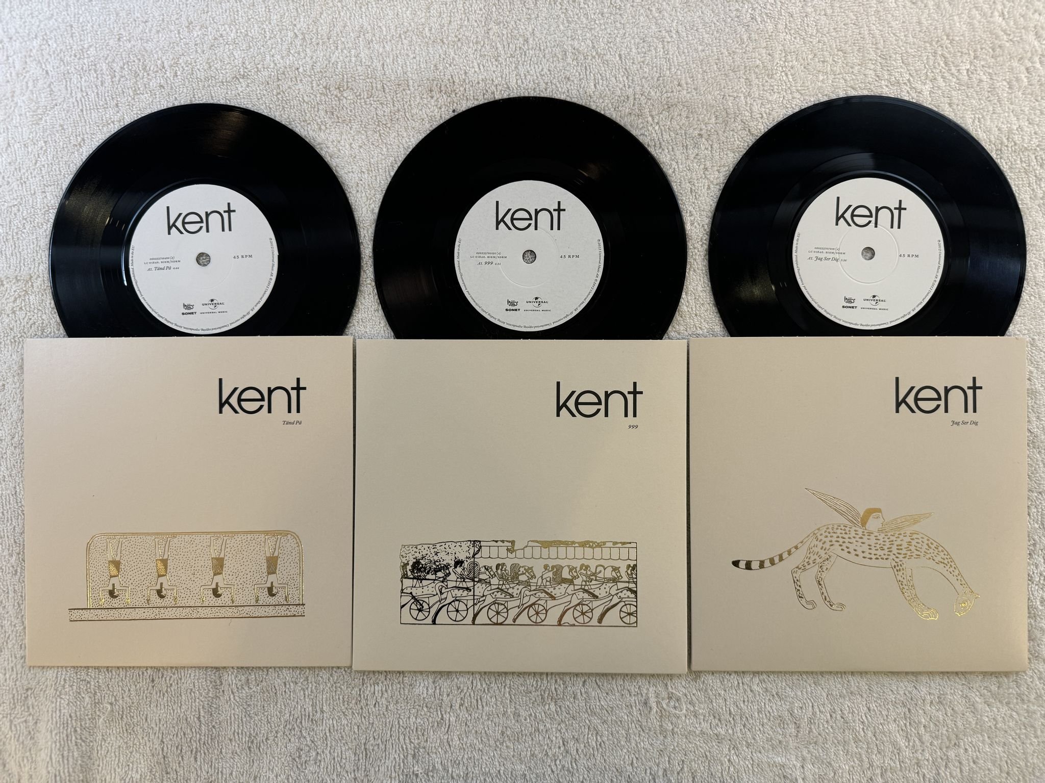 Omslagsbild för skivan 3 st KENT singlar i MKT BRA SKICK !!!