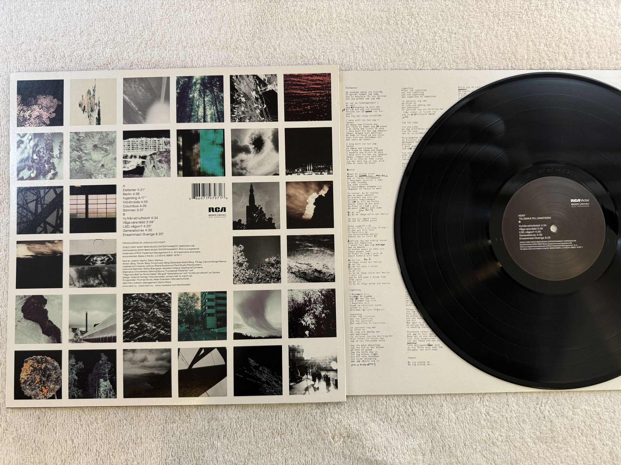 Omslagsbild för skivan KENT Tillbaka Till Samtiden LP 2007 Swe RCA 88697197971