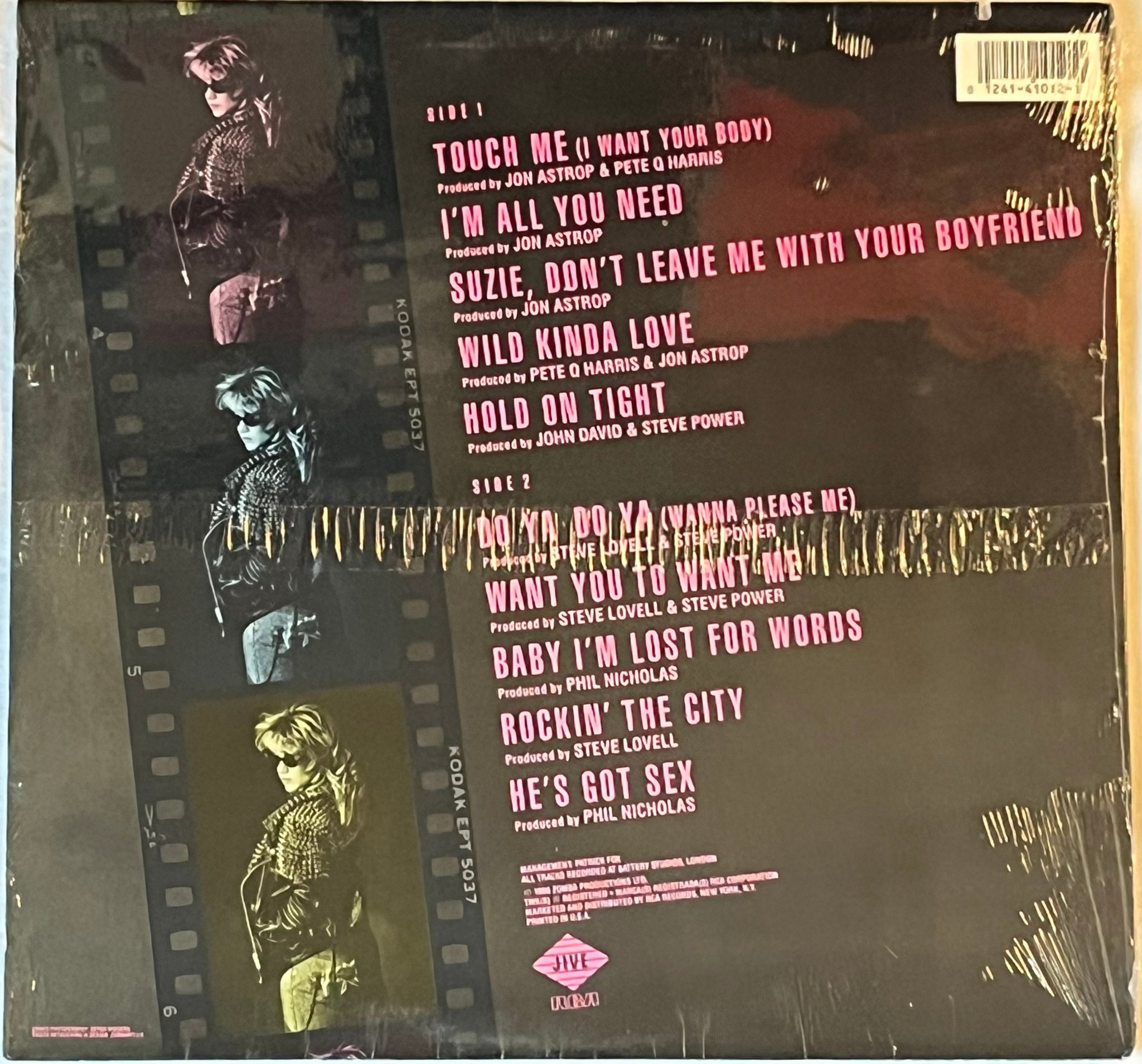 Omslagsbild för skivan SAMANTHA FOX Touch Me LP -86 US JIVE 1012-1-J *** Still sealed ***