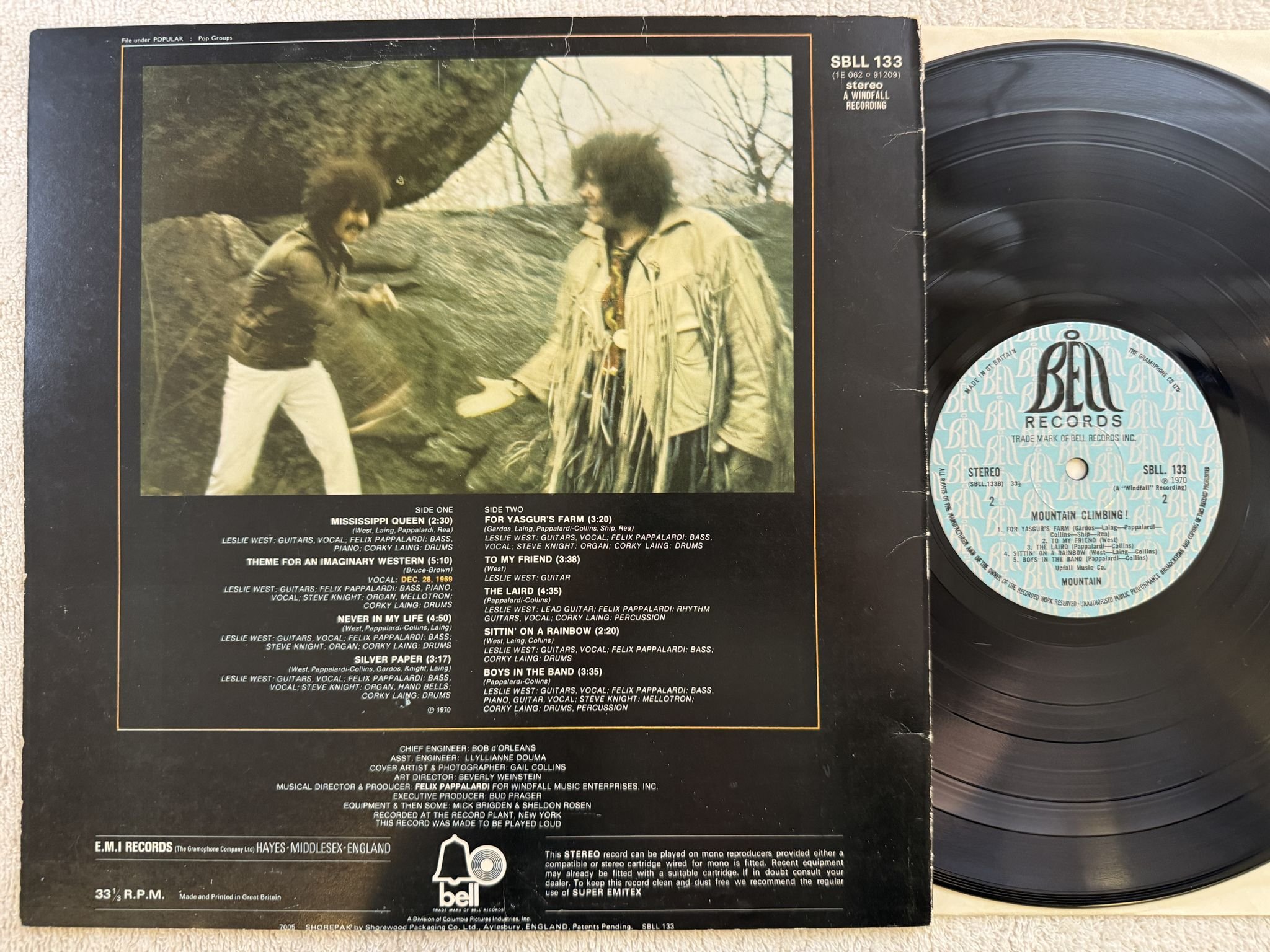 Omslagsbild för skivan MOUNTAIN climbing ! LP -70 UK BELL SBLL 133