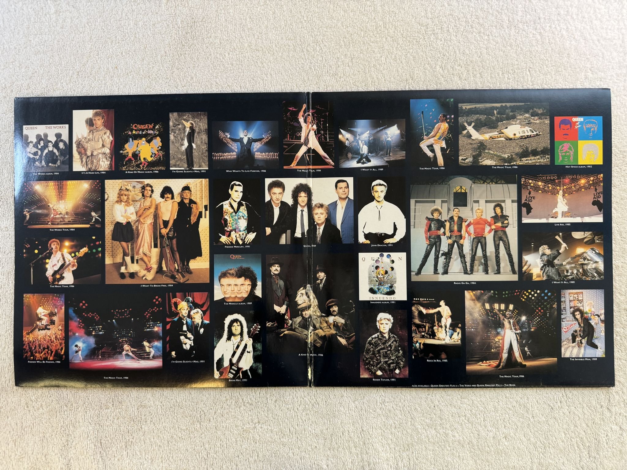 Omslagsbild för skivan QUEEN greatest hits 2xLP -91 Ger PARLOPHONE 168-79 7973 1