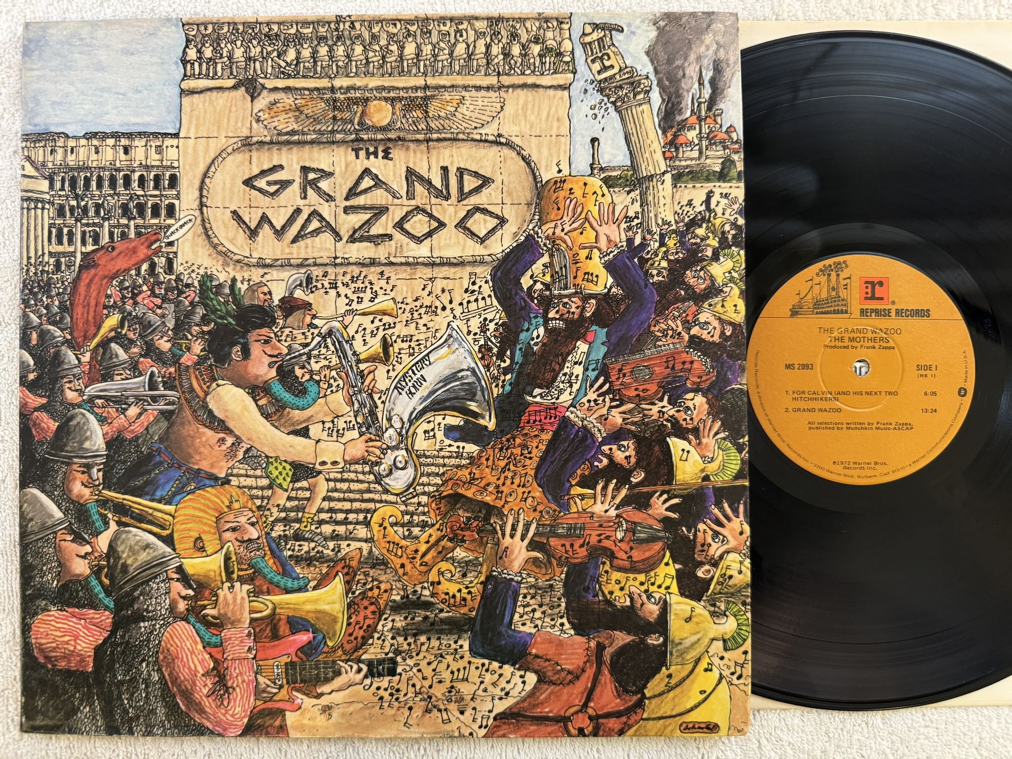 Omslagsbild för skivan THE MOTHERS the grand wazoo LP -72 US REPRISE MS 2093