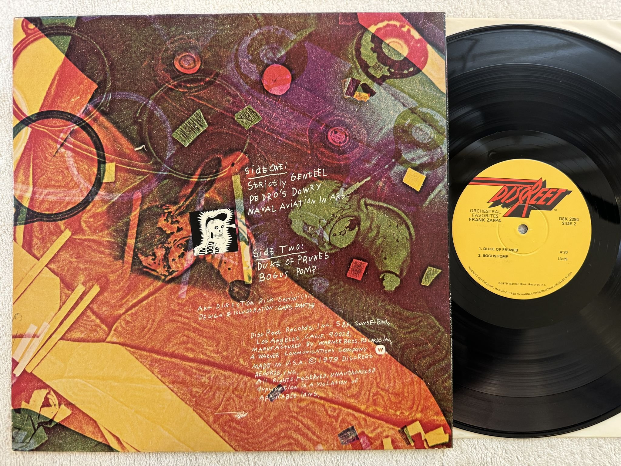 Omslagsbild för skivan FRANK ZAPPA orchestral favorites LP -79 US DISCREET DSK 2294