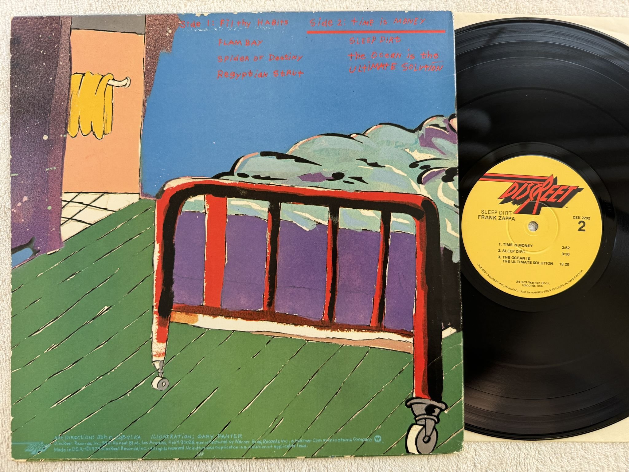 Omslagsbild för skivan FRANK ZAPPA sleep dirt LP -79 US DISCREET DSK 2292
