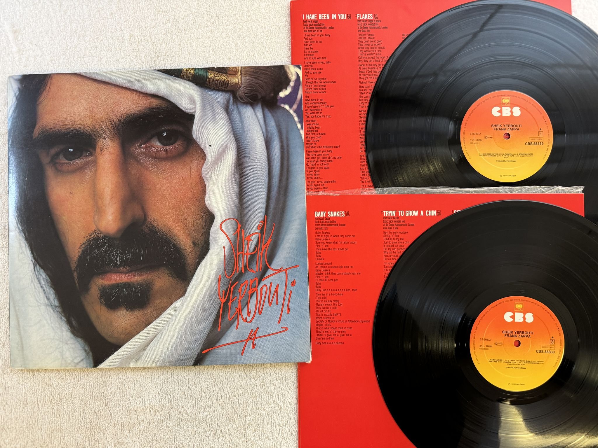 Omslagsbild för skivan FRANK ZAPPA sheik yerbouti 2xLP -79 Hol CBS 88339