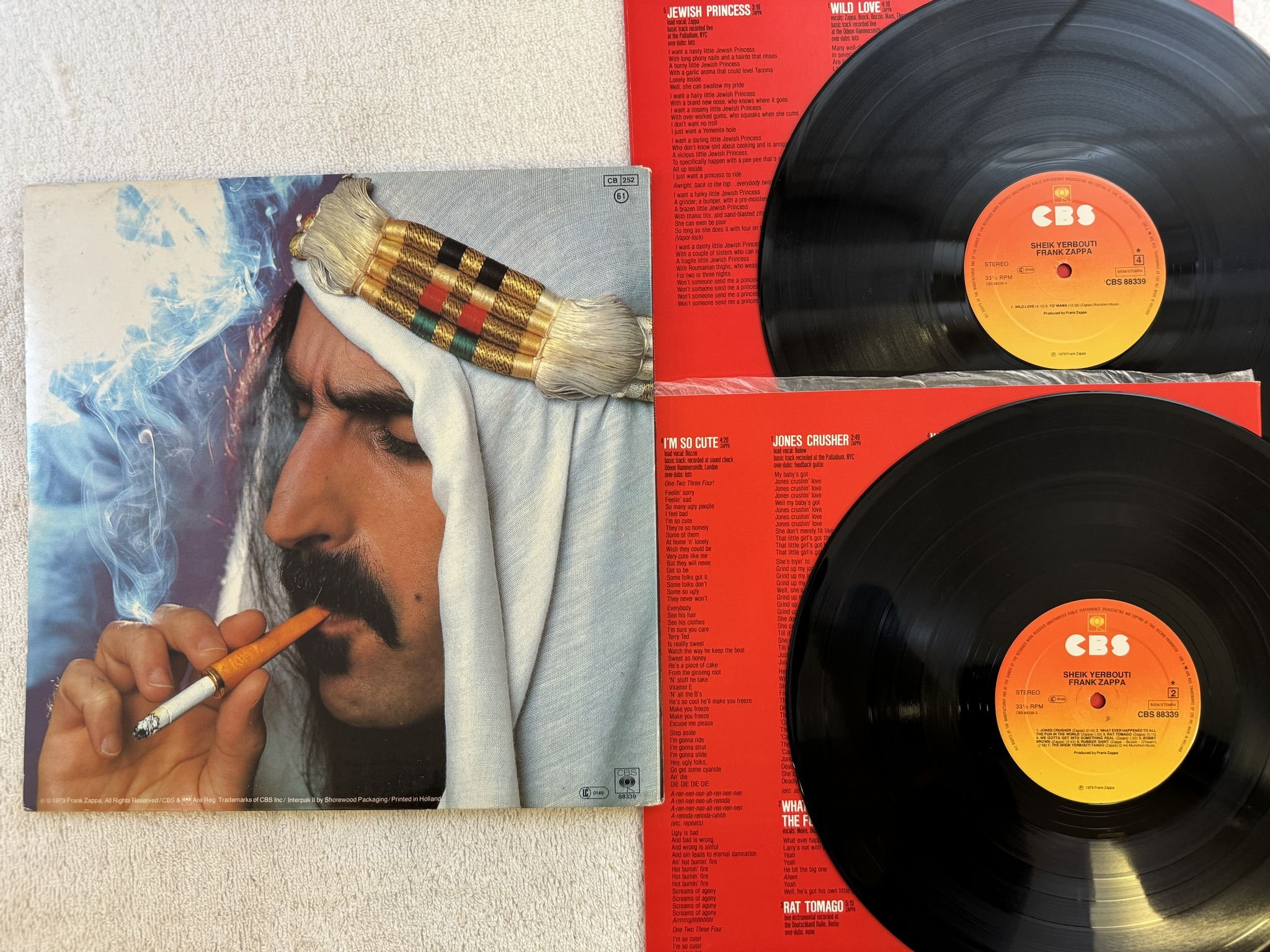 Omslagsbild för skivan FRANK ZAPPA sheik yerbouti 2xLP -79 Hol CBS 88339