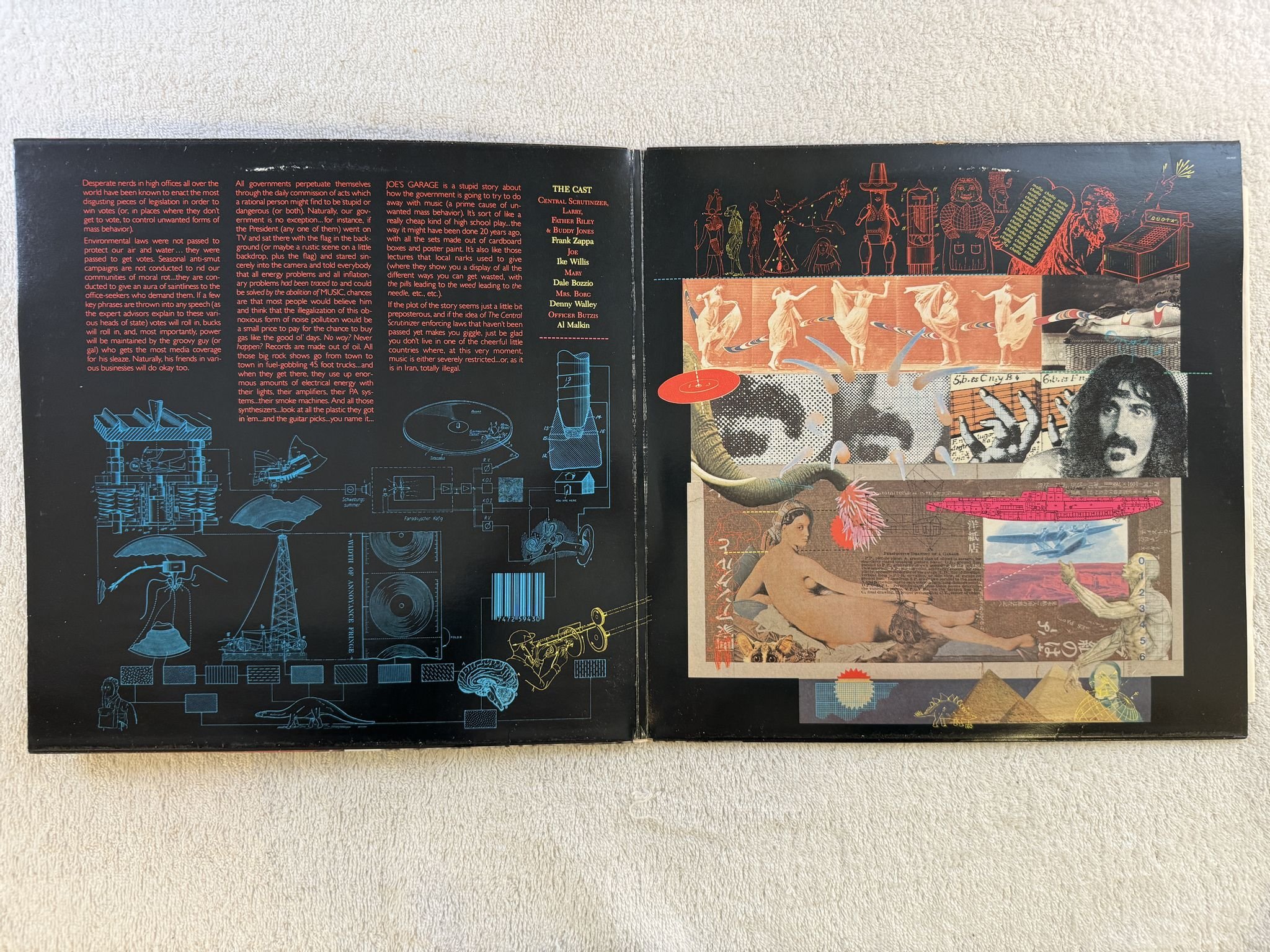 Omslagsbild för skivan FRANK ZAPPA Joe's garage act I LP -79 Hol CBS 86101