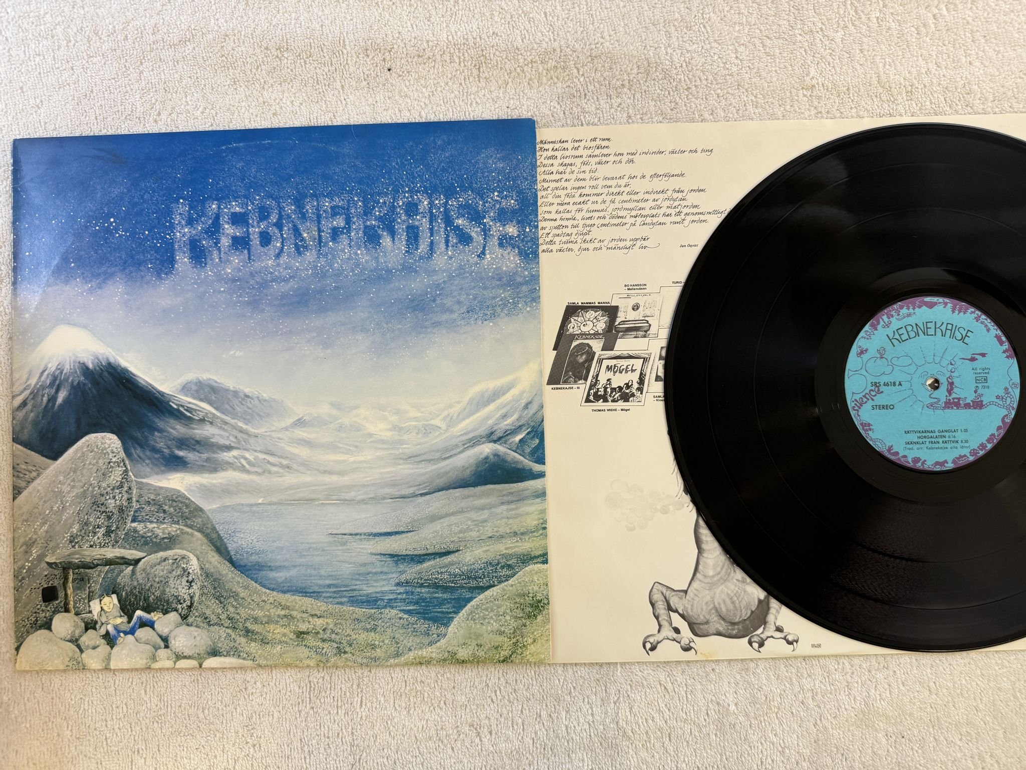 Omslagsbild för skivan KEBNEKAISE s/t LP -73 Swe SILENCE SRS 4618
