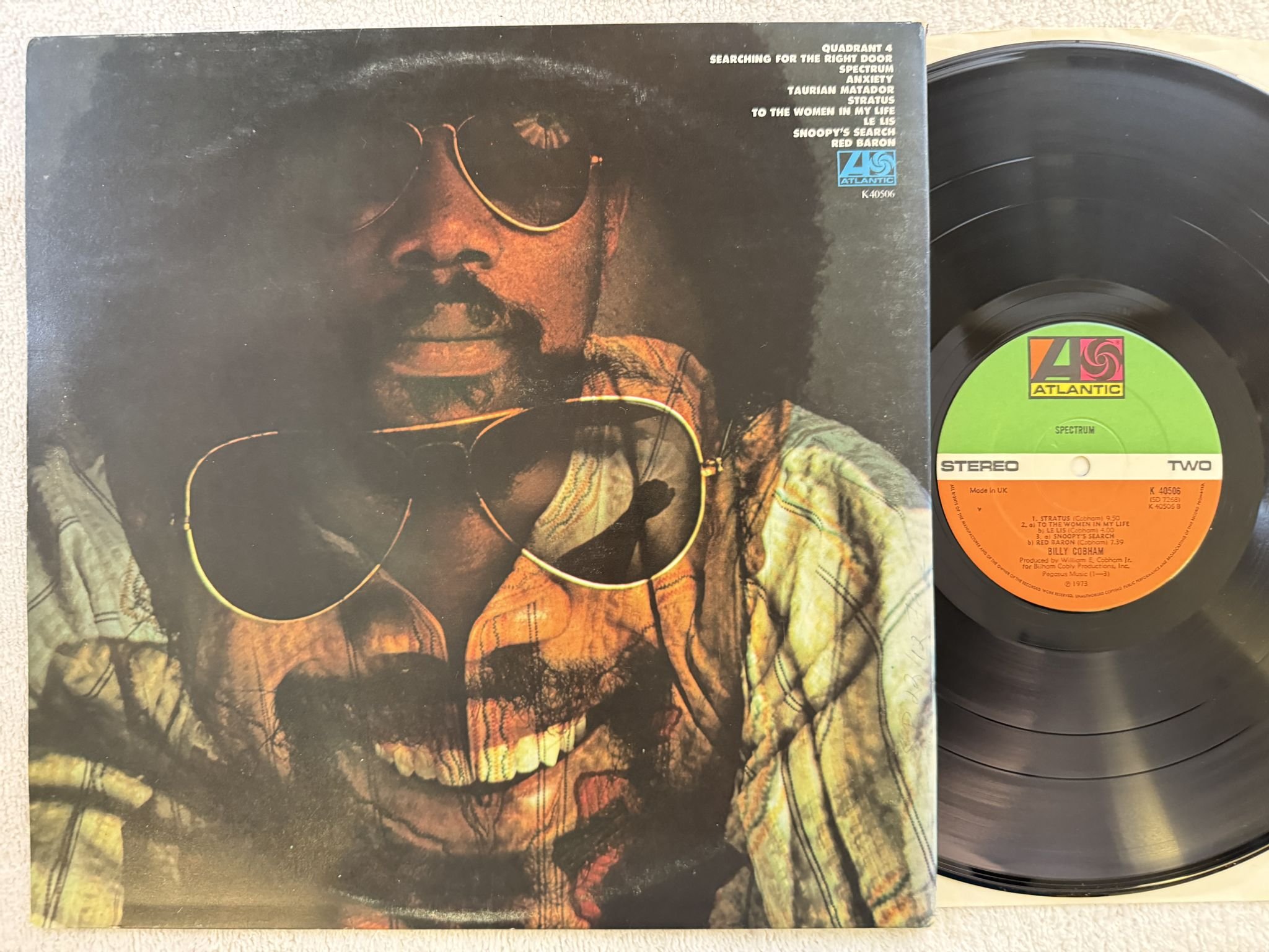 Omslagsbild för skivan BILLY COBHAM spectrum LP -73 UK ATLANTIC K 40506