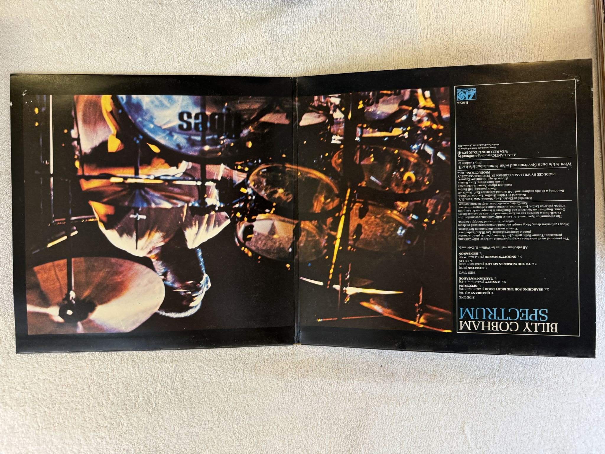 Omslagsbild för skivan BILLY COBHAM spectrum LP -73 UK ATLANTIC K 40506