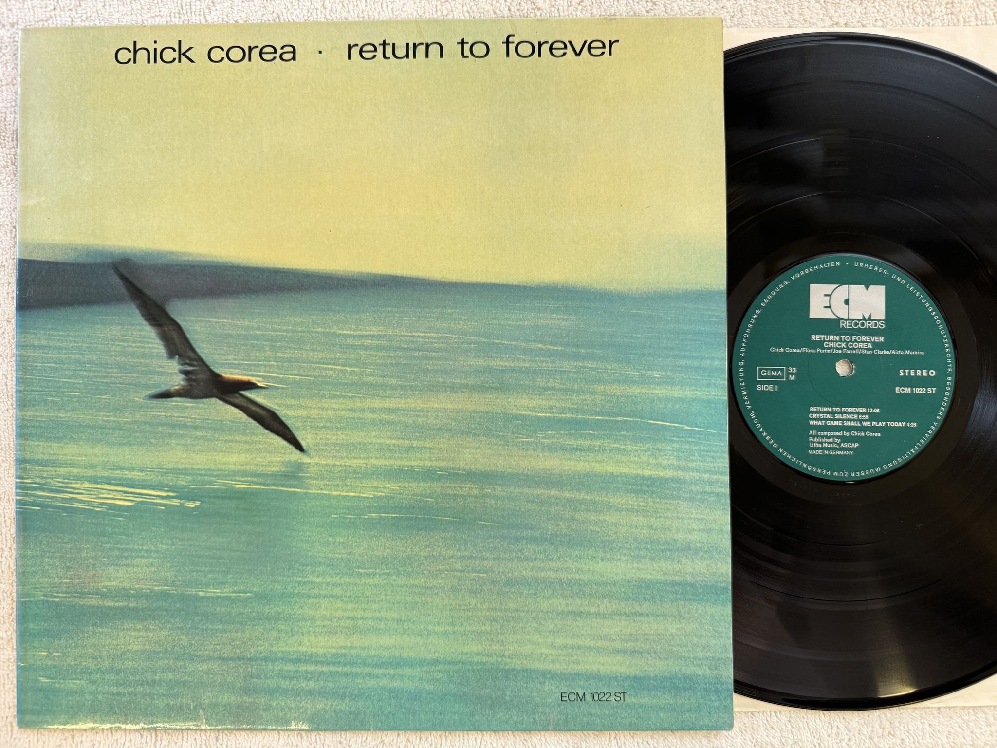 Omslagsbild för skivan CHICK COREA return to forever LP Ger ECM 1022 ST