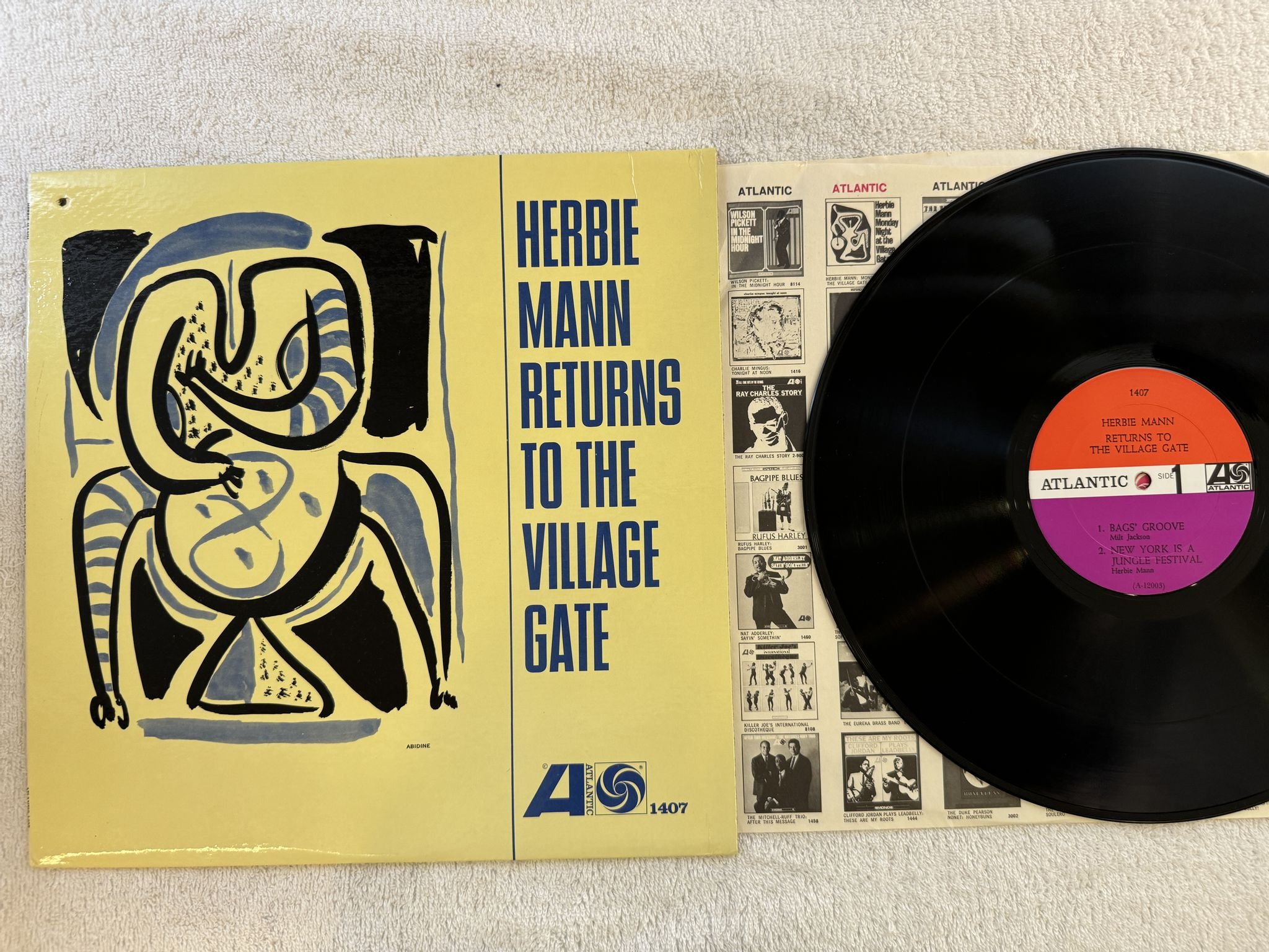 Omslagsbild för skivan HERBIE MANN returns to the village gate LP US ATLANTIC 1407